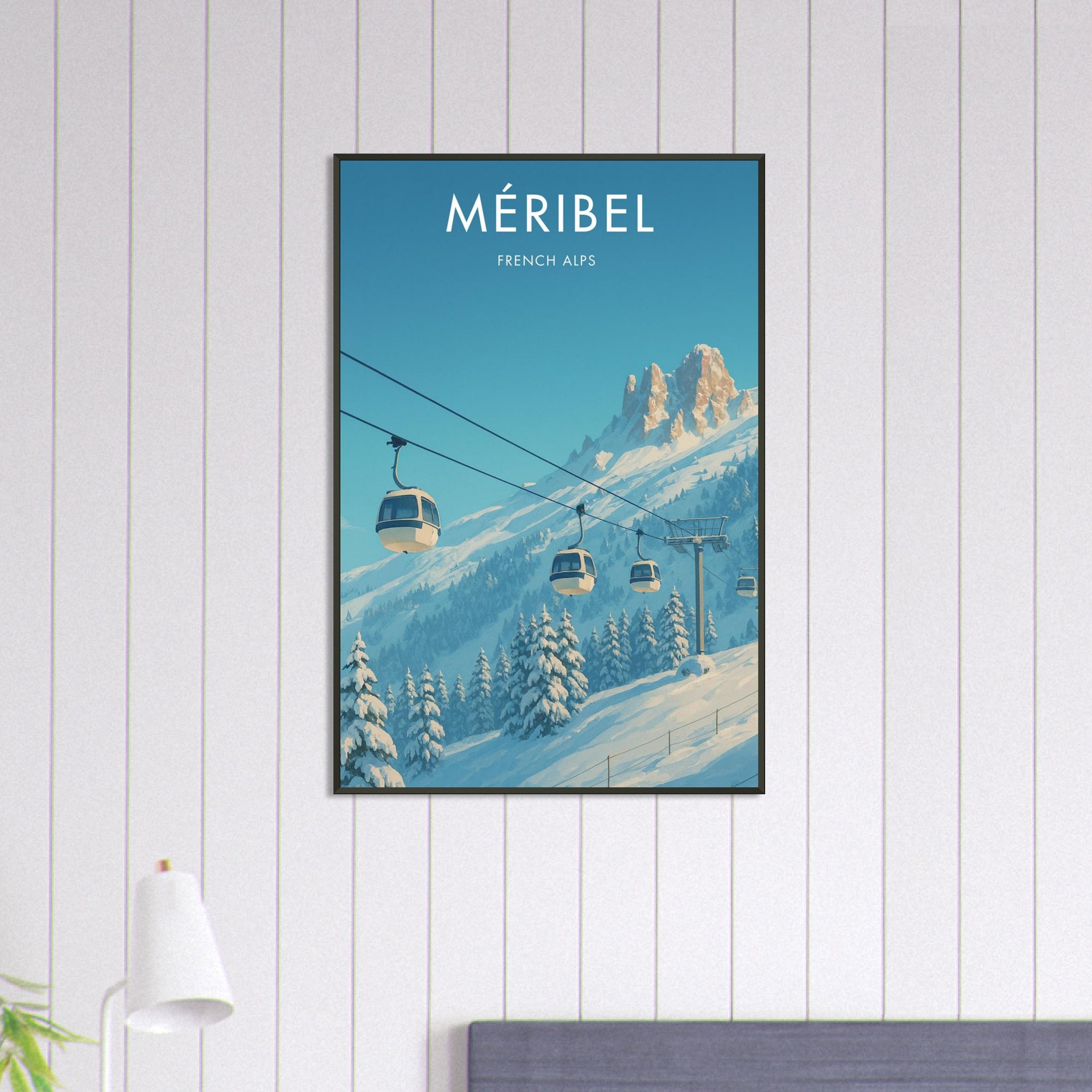 Mèribel Metal Frame Vintage Poster