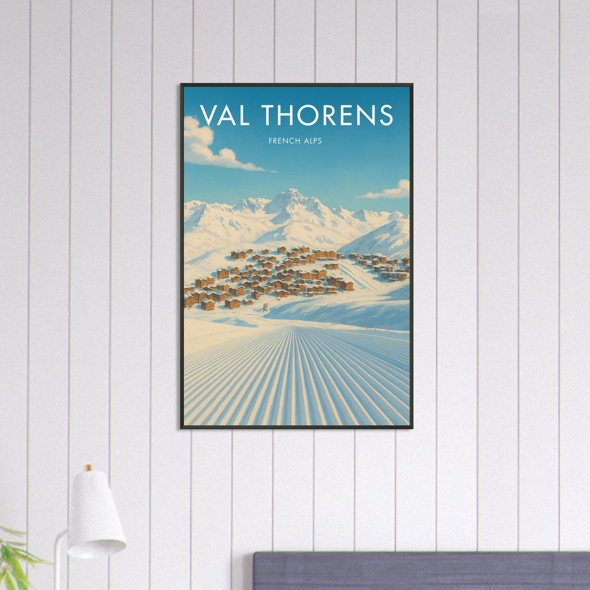 Val Thorens Metal Frame Vintage Poster