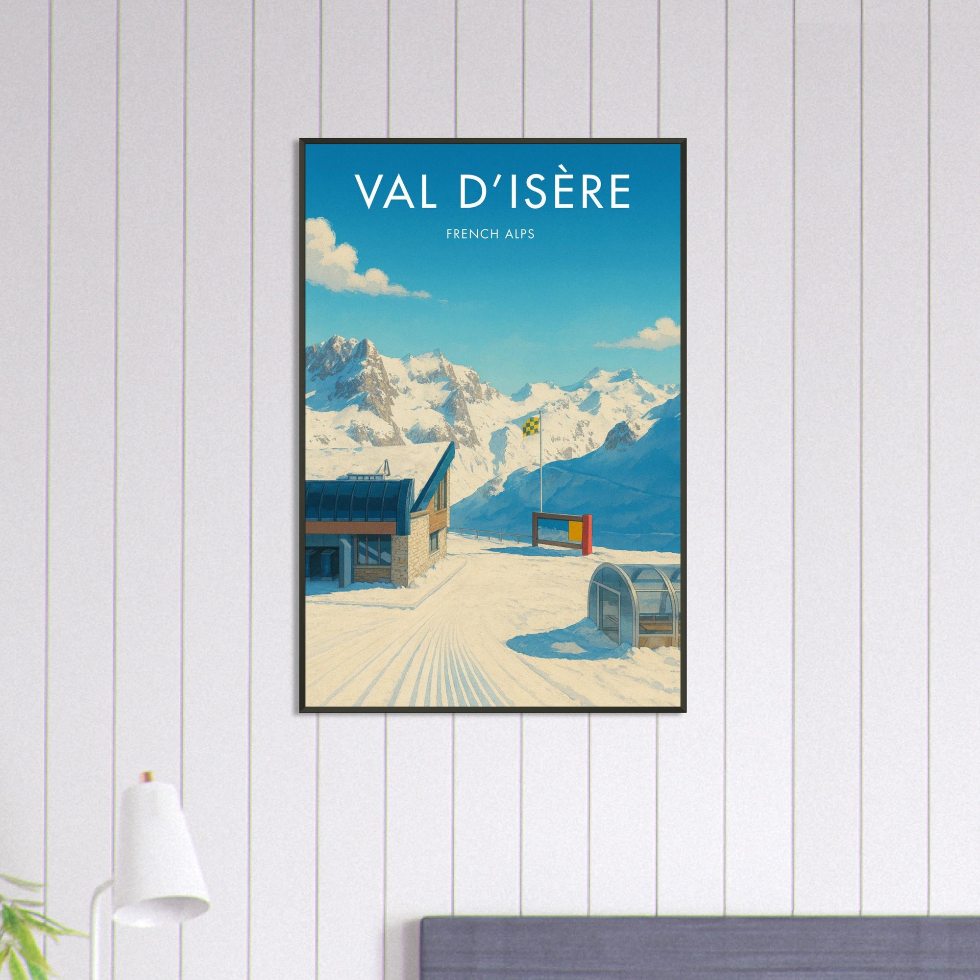 Val d'Isère Metal Frame Vintage Poster