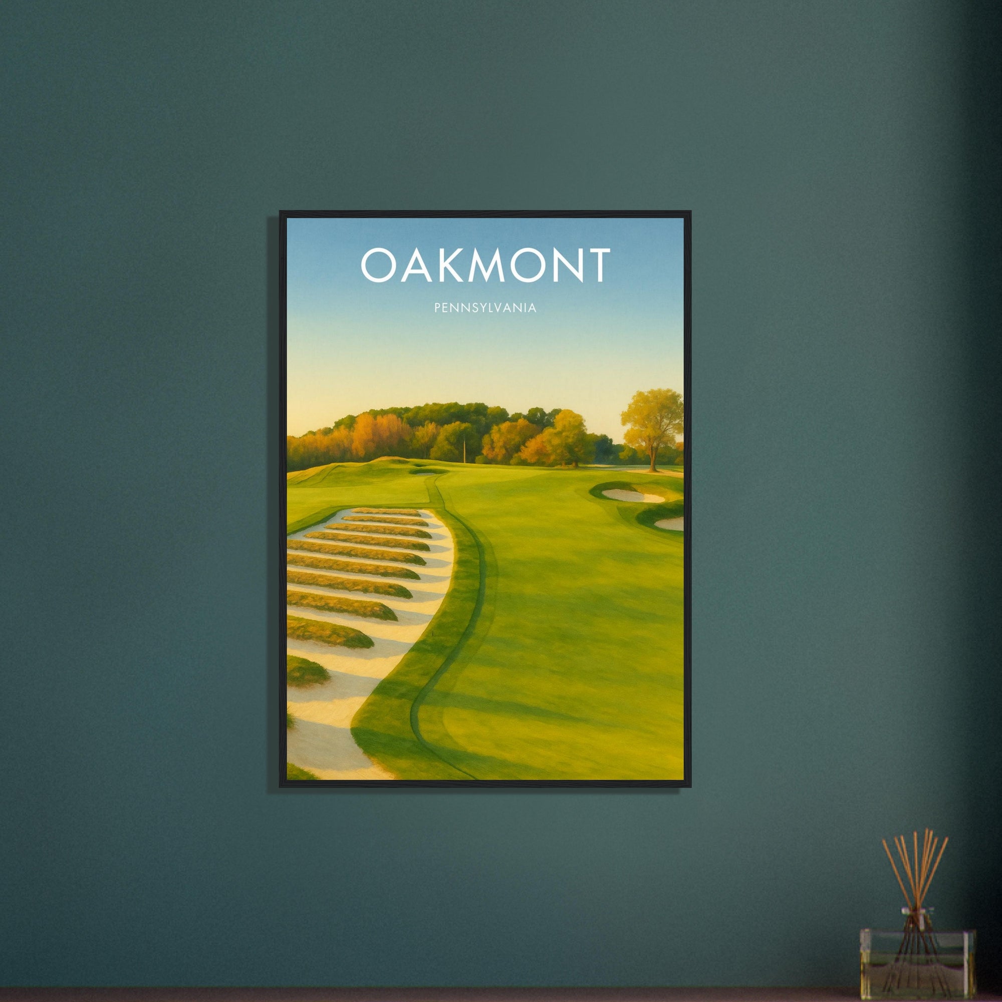 Oakmont Golf Course Wooden Frame Poster