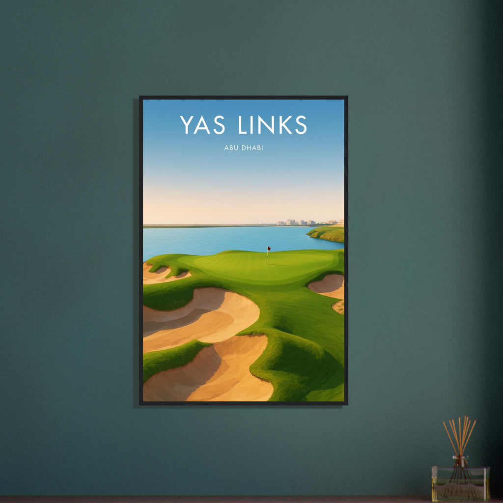 Yas Links Golf Course Metal Frame Poster