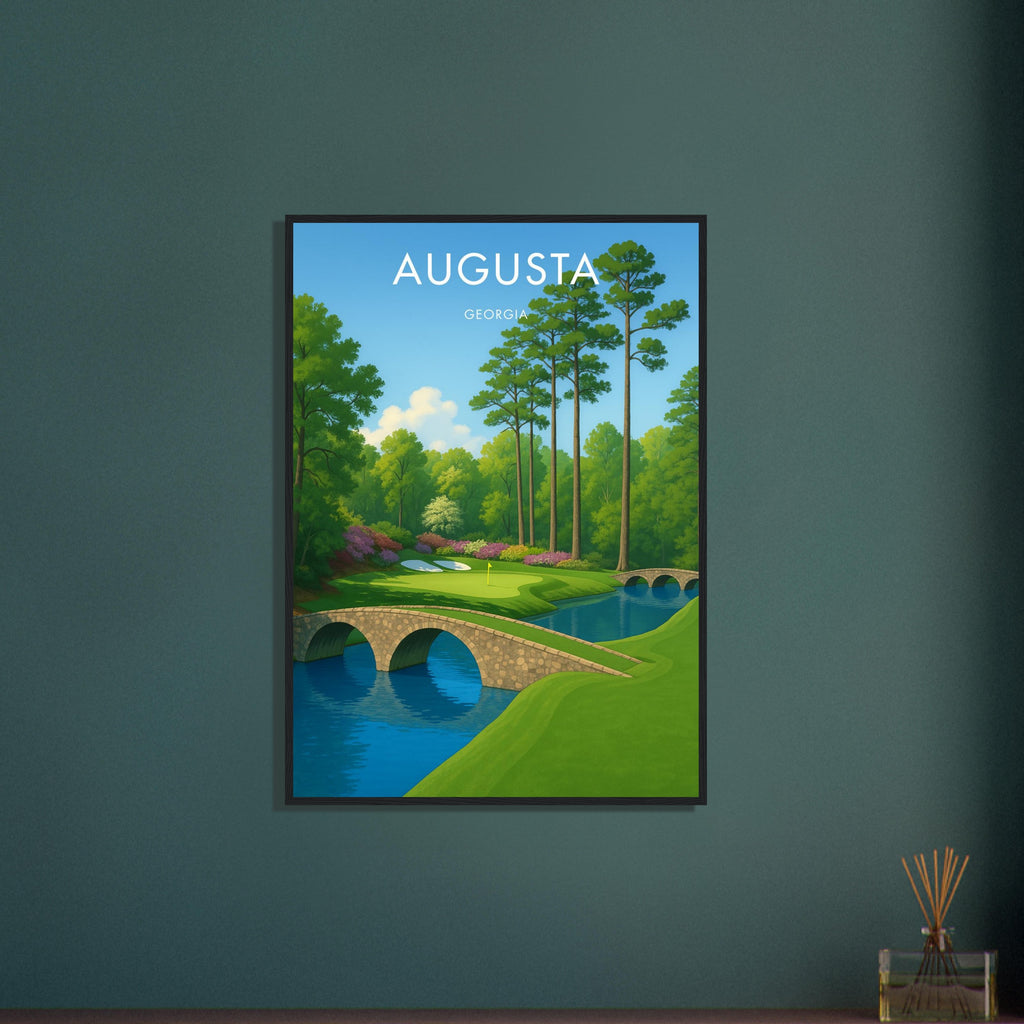 Augusta Golf Course Wooden Frame Poster
