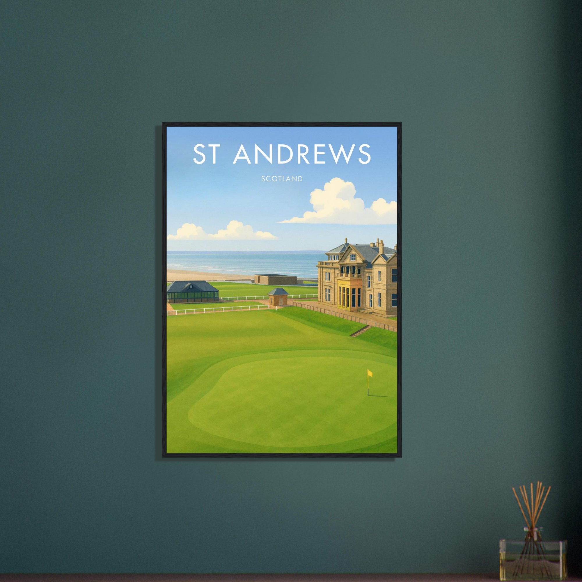 St Andrews Golf Course Wooden Frame Poster