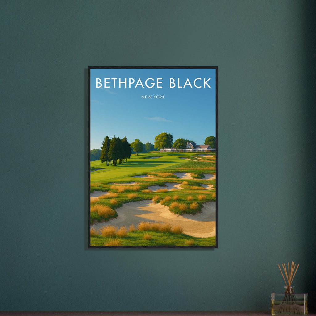 Bethpage Black Golf Course Wooden Frame Poster