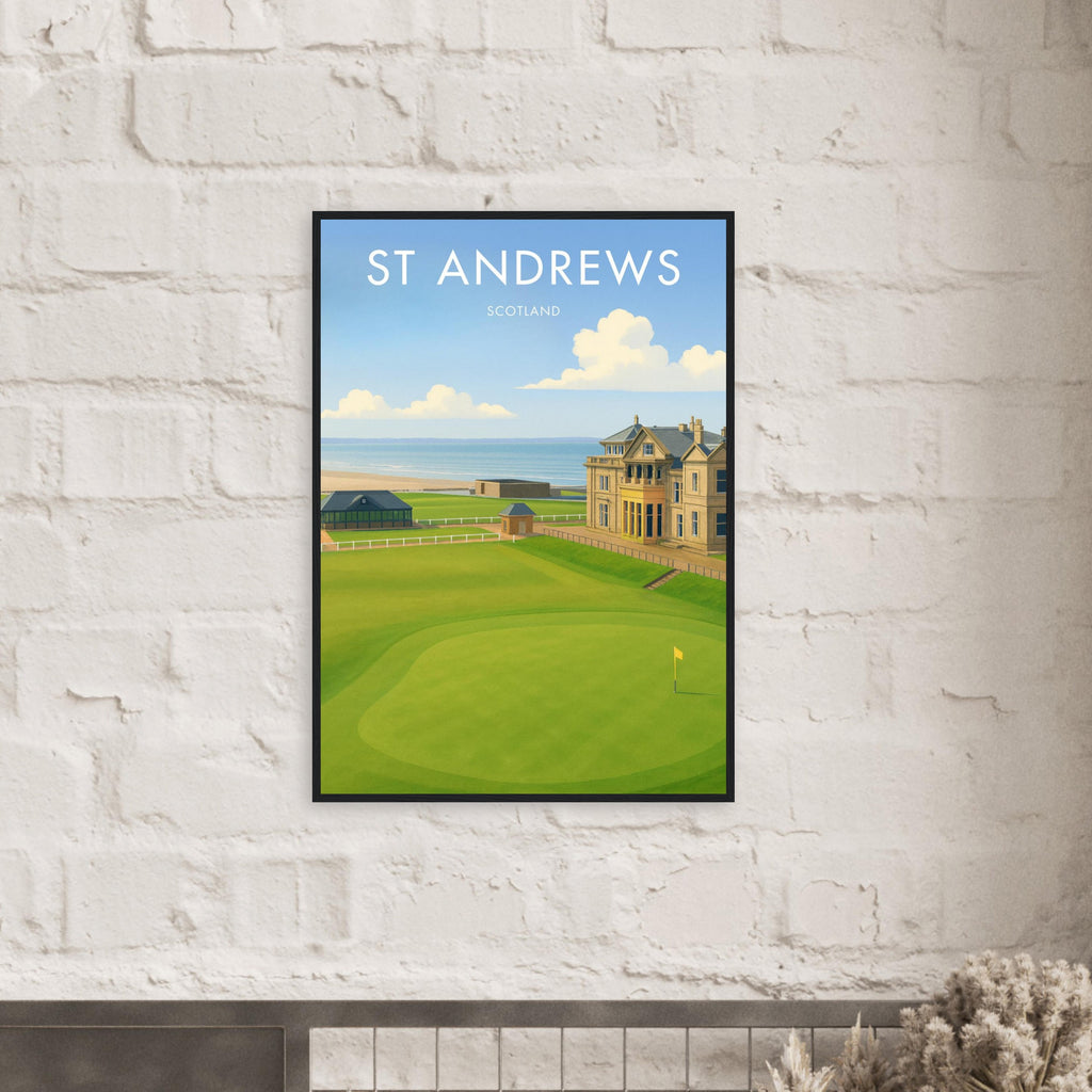 St Andrews Golf Course Wooden Frame Poster