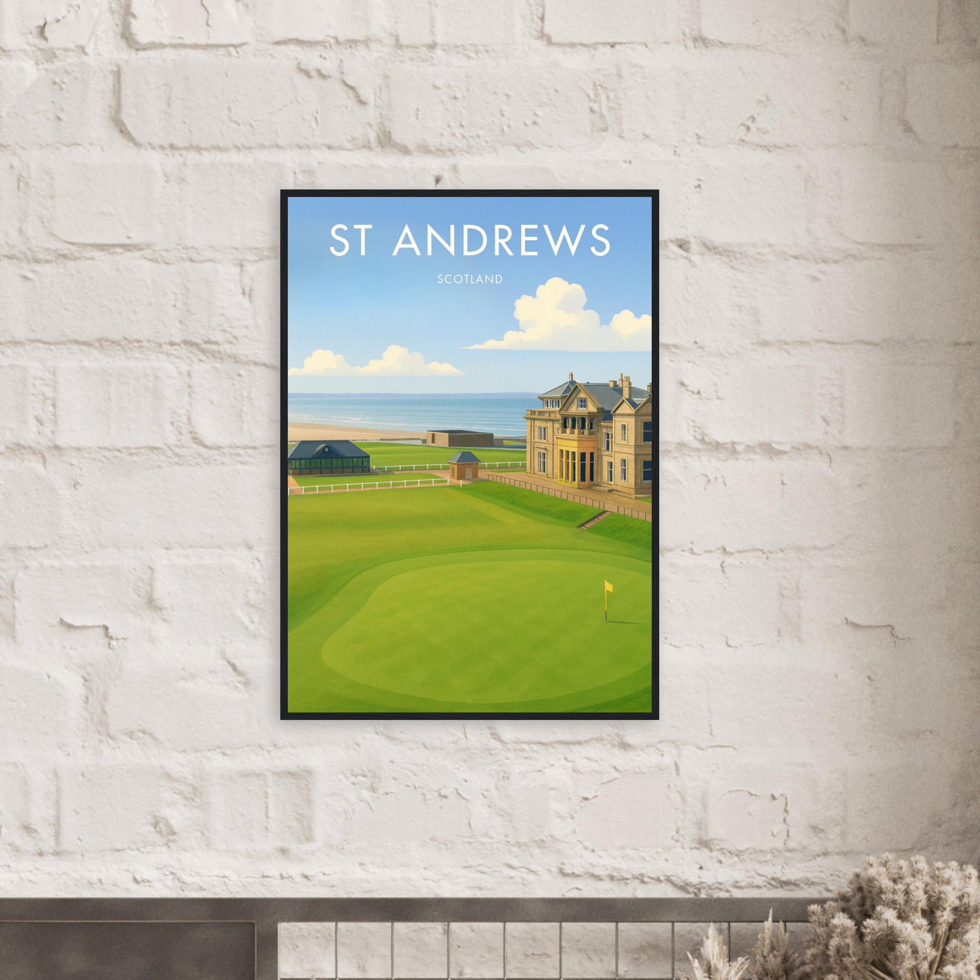 St Andrews Golf Course Wooden Frame Poster
