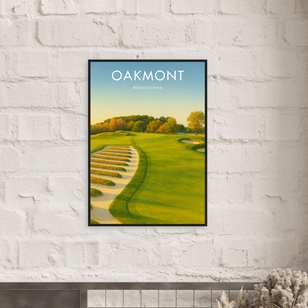 Oakmont Golf Course Wooden Frame Poster