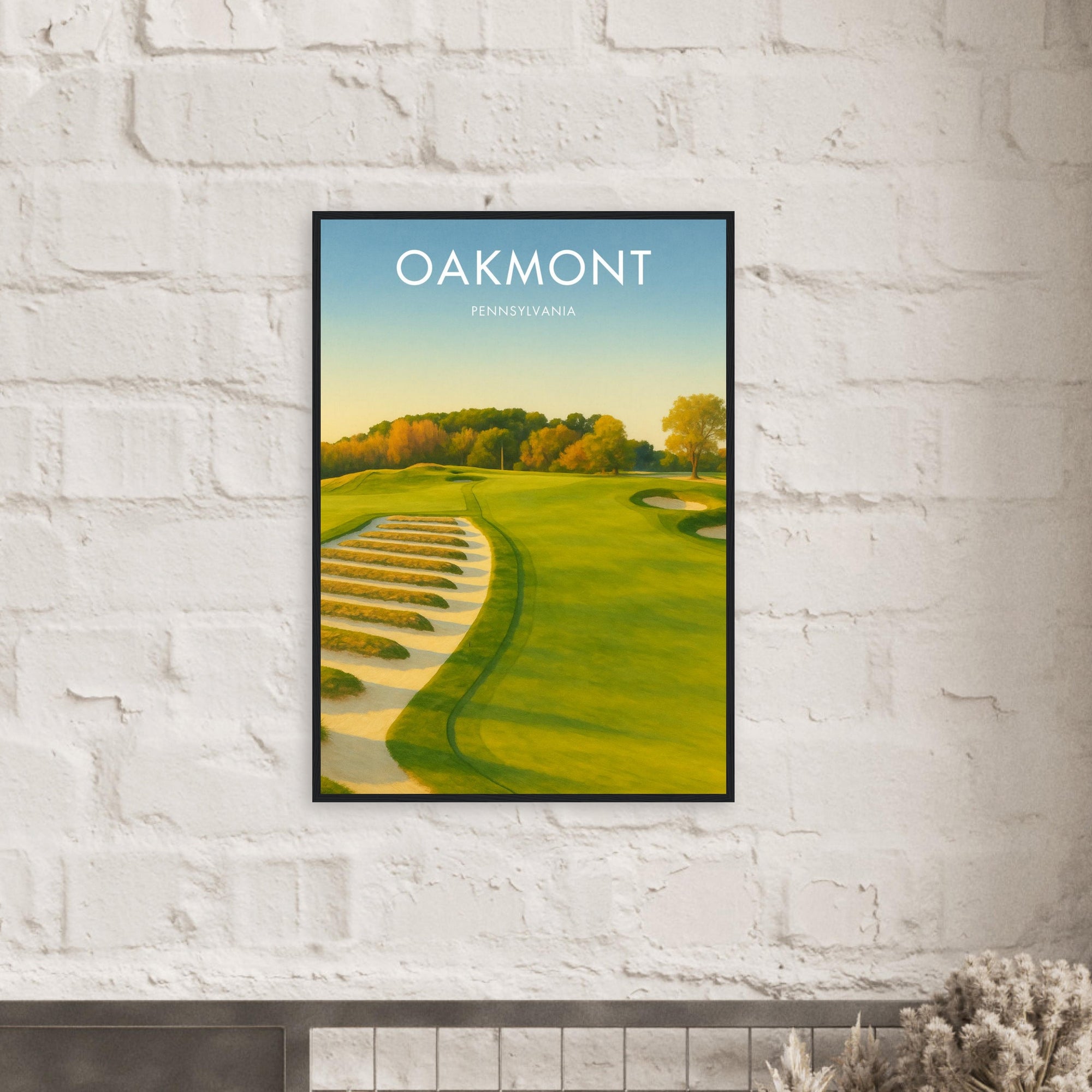 Oakmont Golf Course Wooden Frame Poster