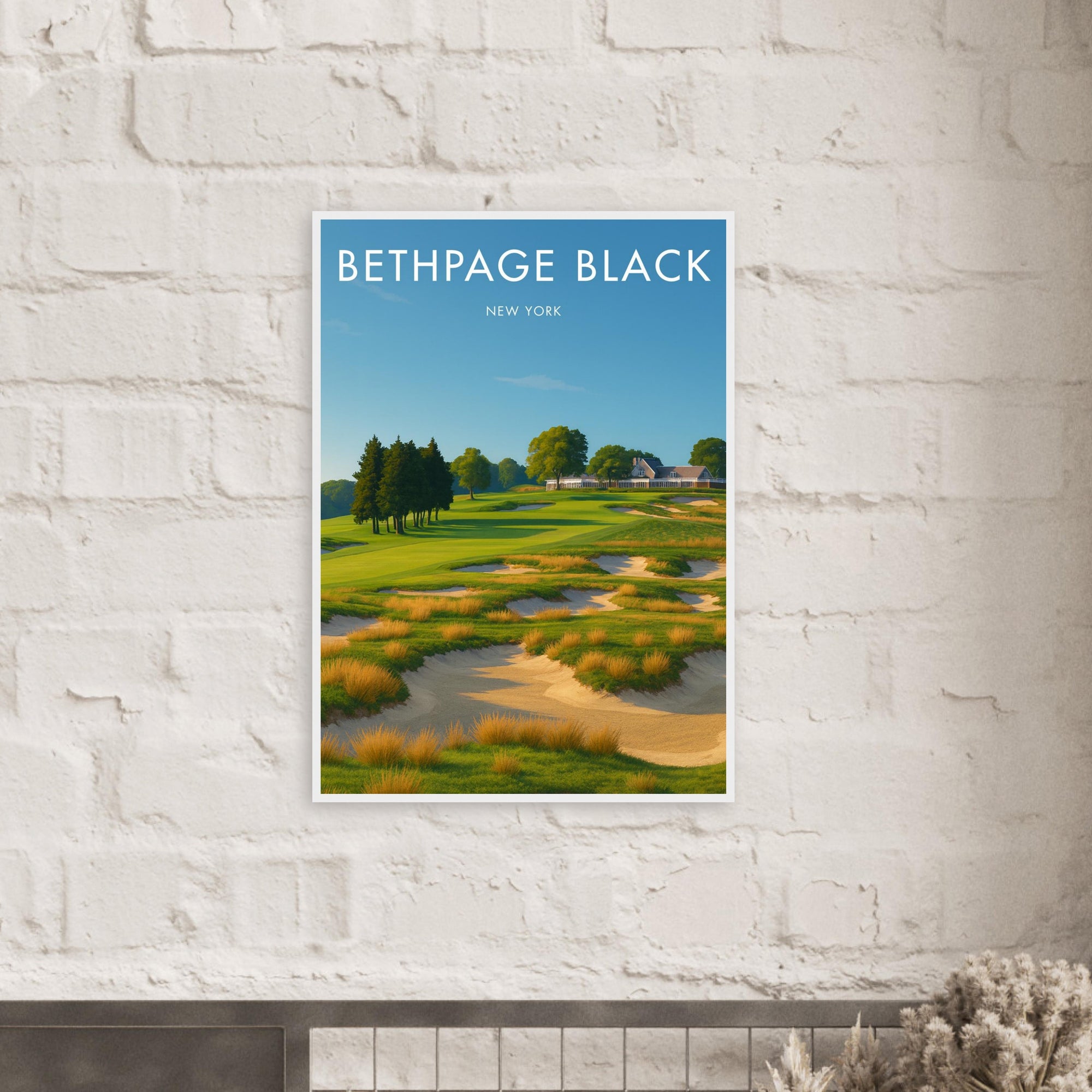 Bethpage Black Golf Course Wooden Frame Poster