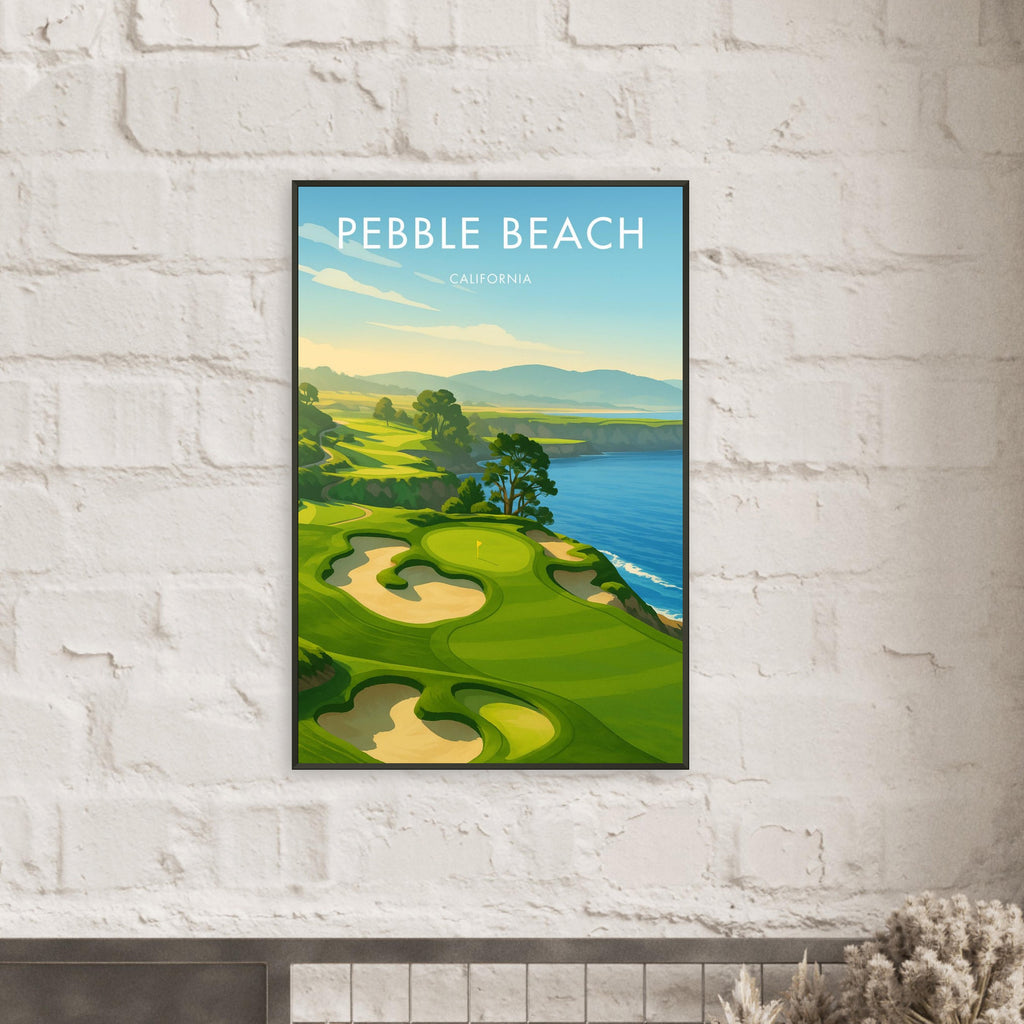 Pebble Beach Golf Course Metal Frame Poster