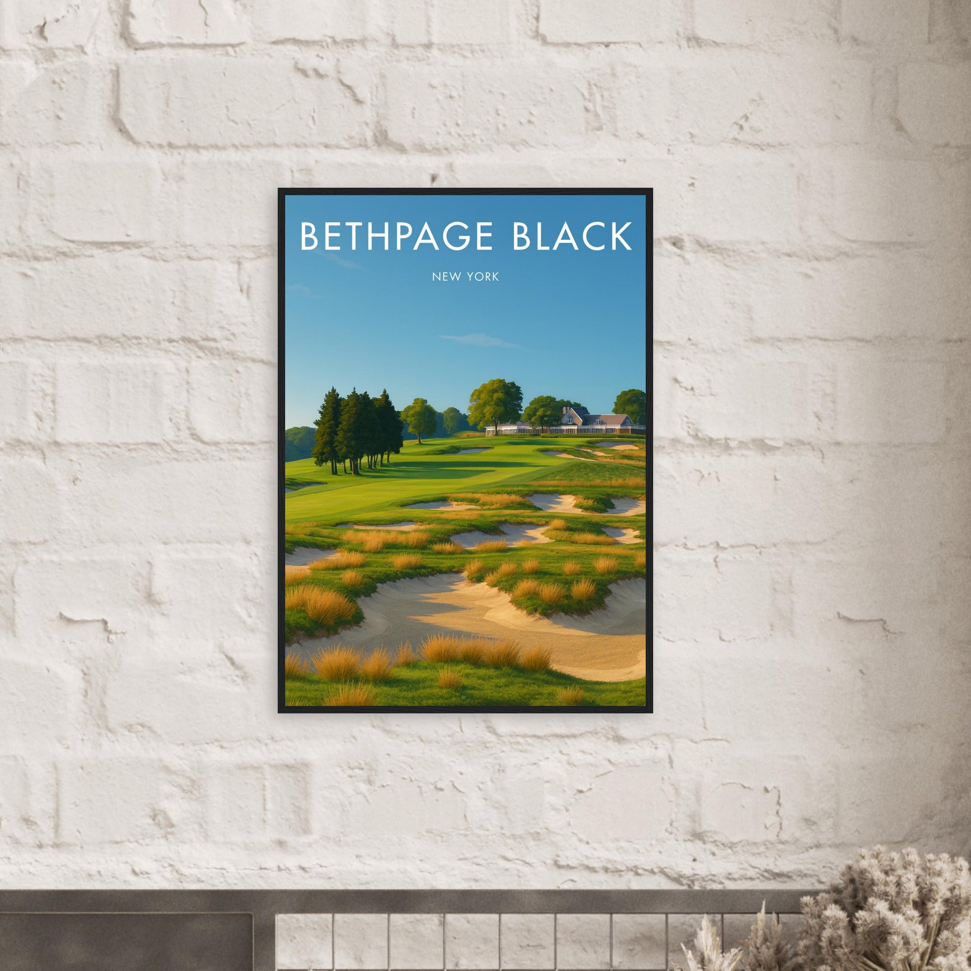 Bethpage Black Golf Course Wooden Frame Poster