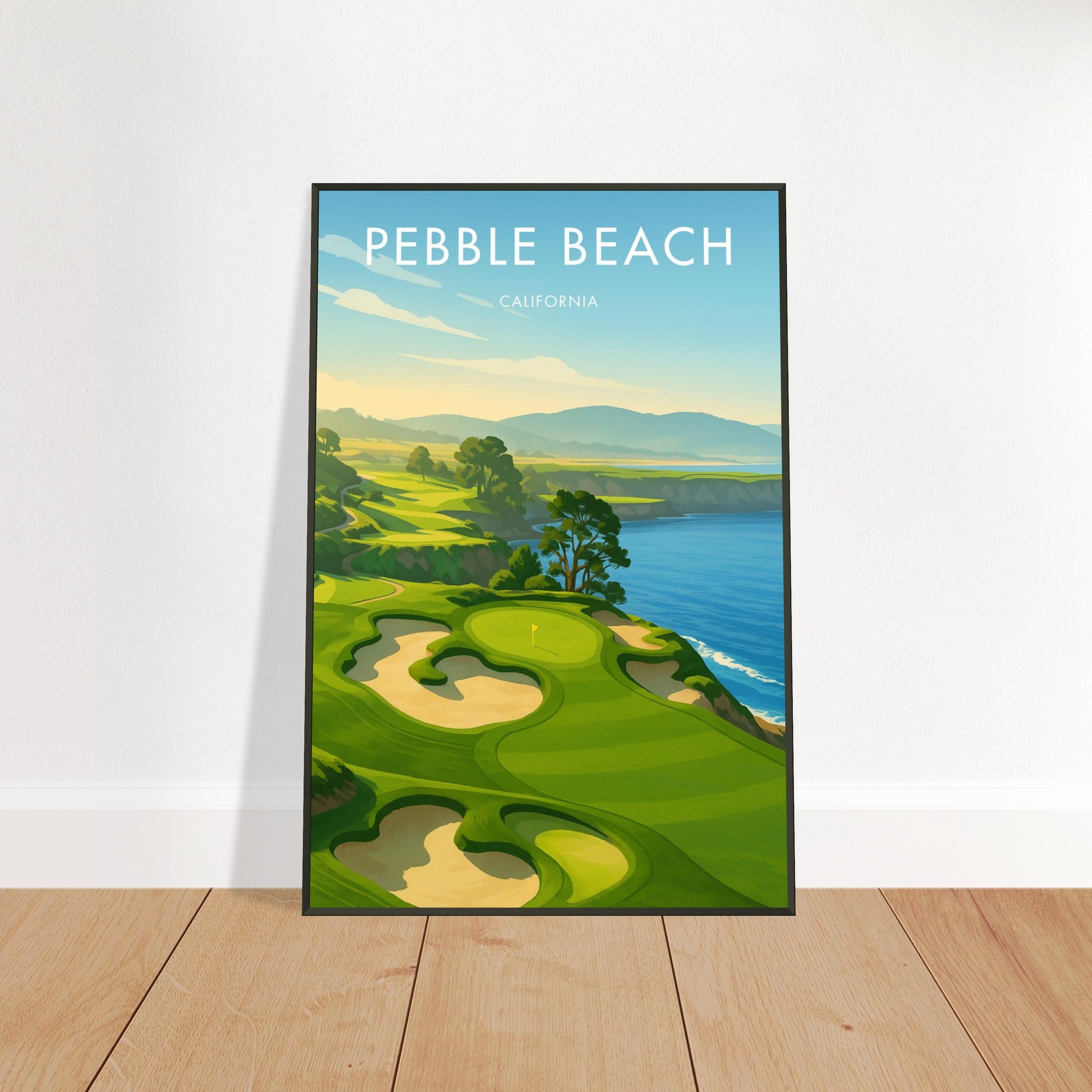 Pebble Beach Golf Course Metal Frame Poster