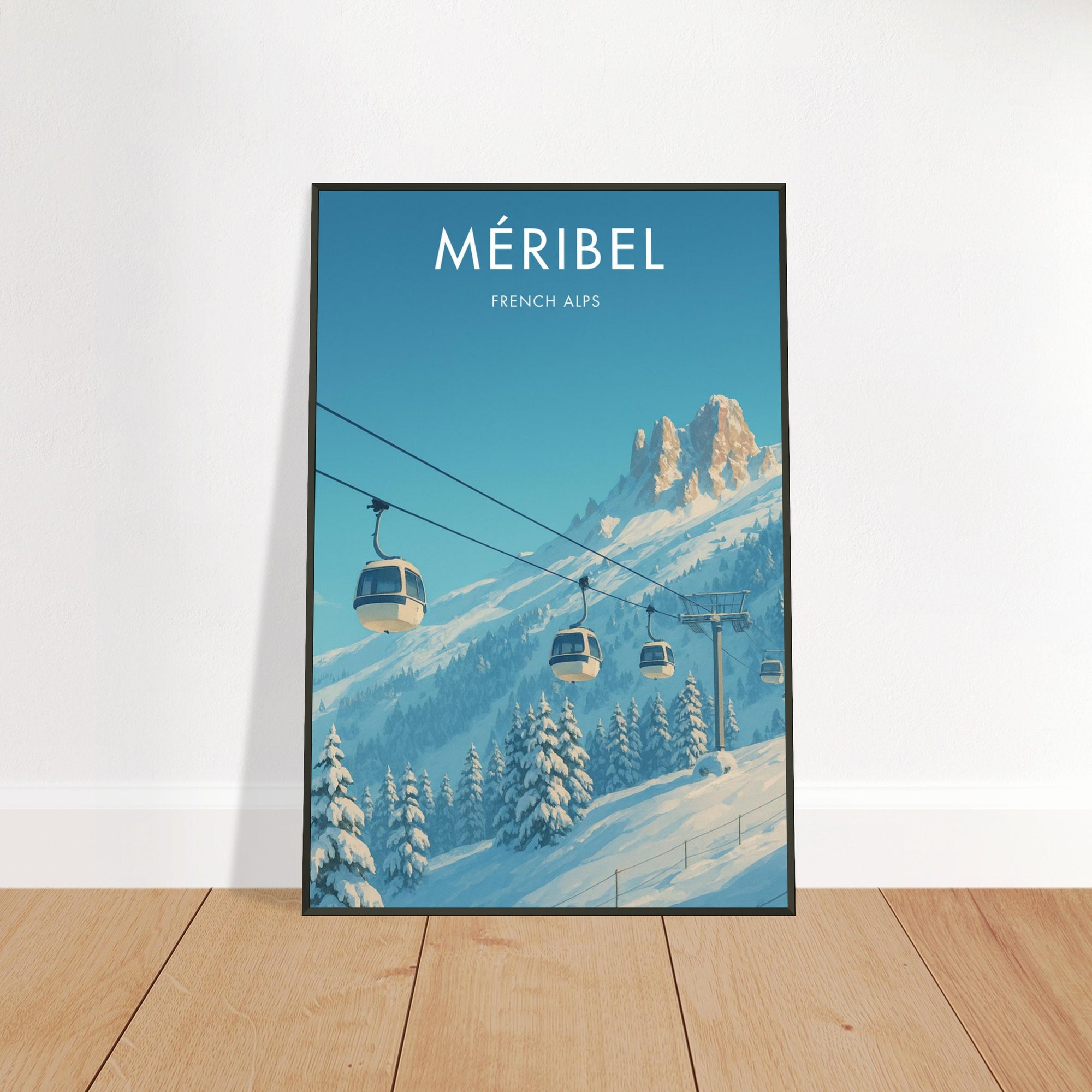 Mèribel Metal Frame Vintage Poster