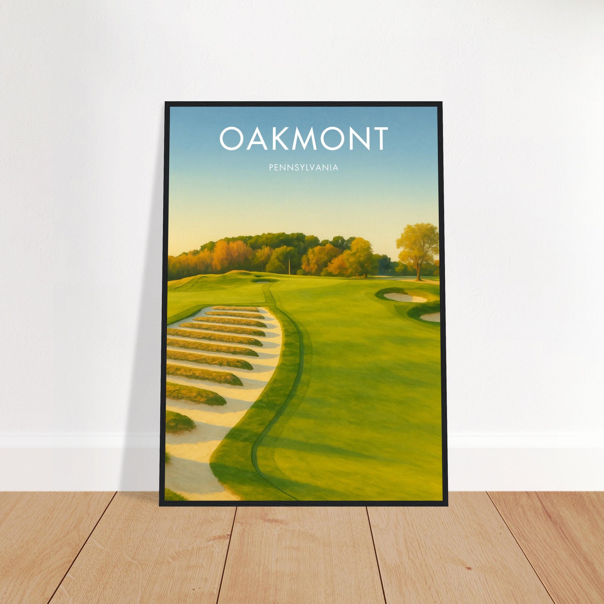 Oakmont Golf Course Wooden Frame Poster