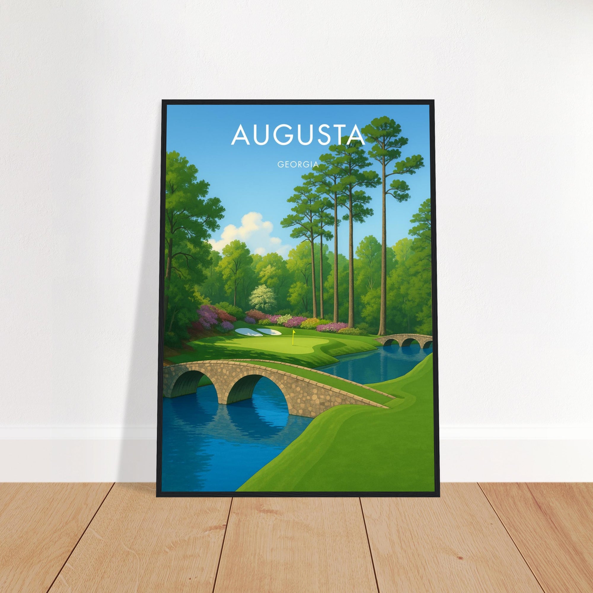 Augusta Golf Course Wooden Frame Poster