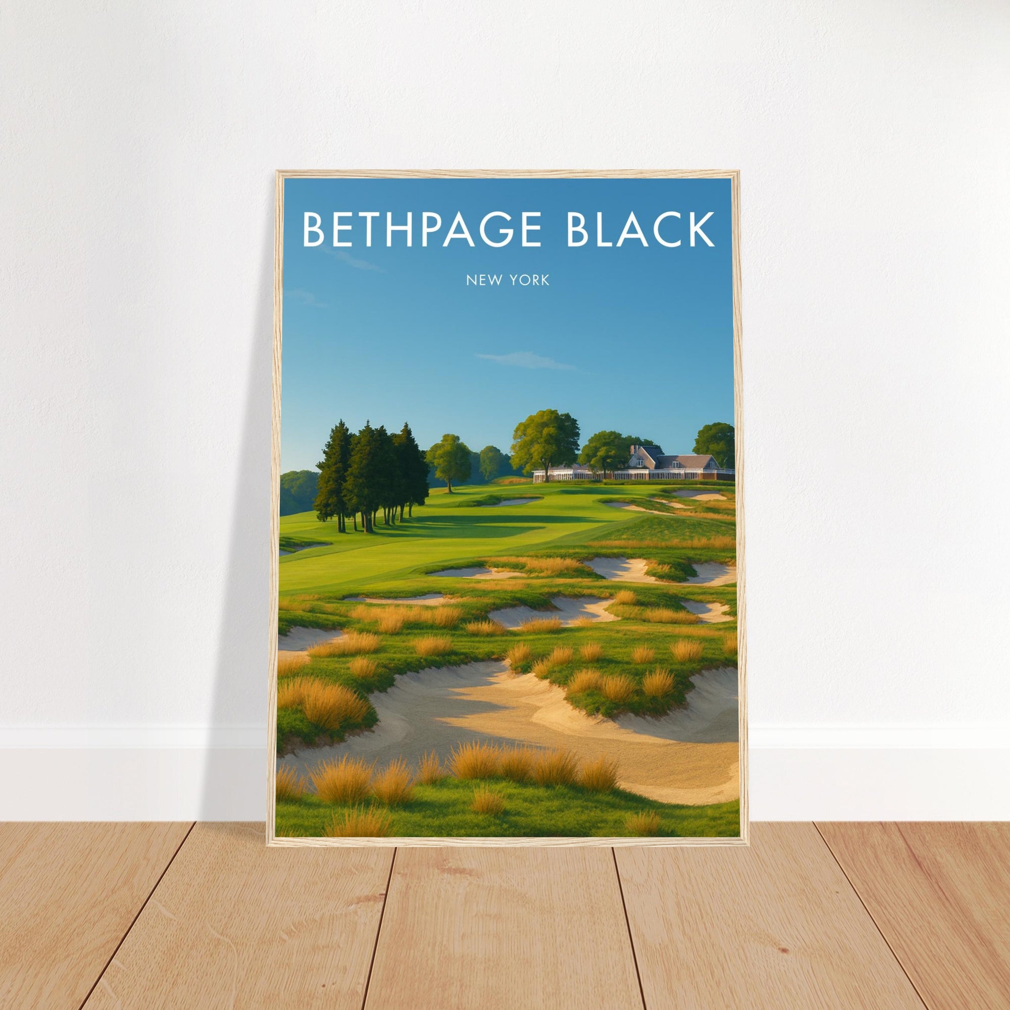 Bethpage Black Golf Course Wooden Frame Poster