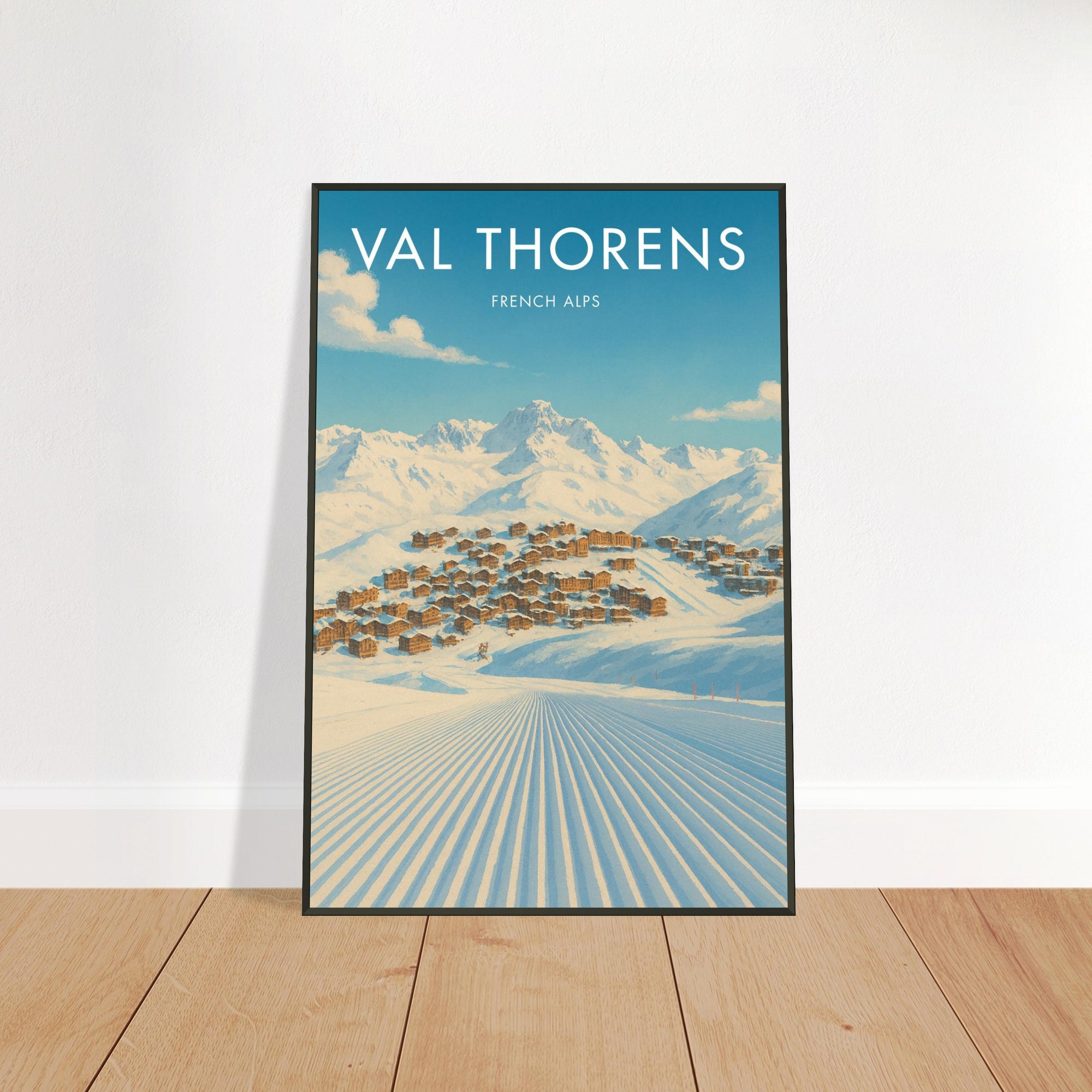 Val Thorens Metal Frame Vintage Poster