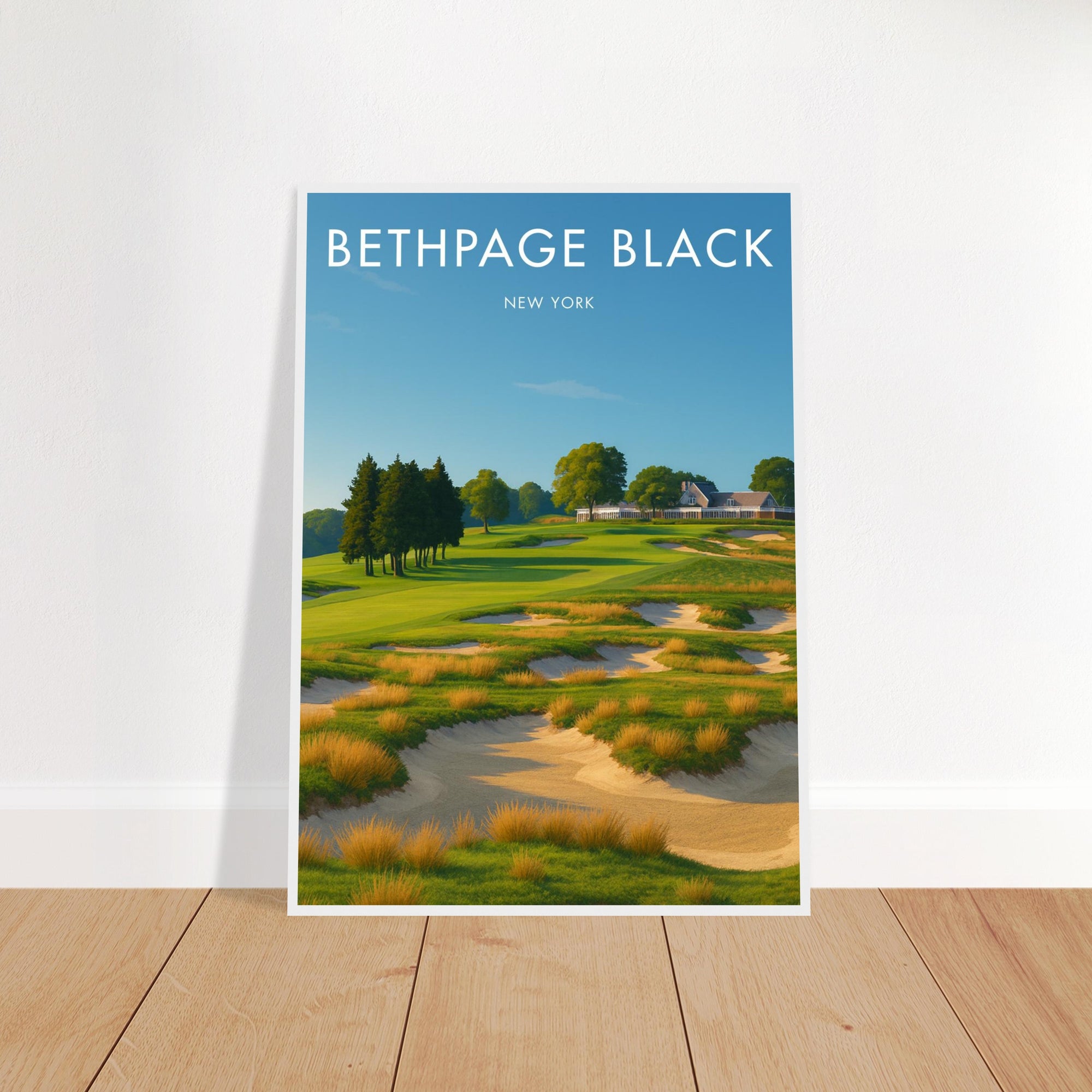 Bethpage Black Golf Course Wooden Frame Poster