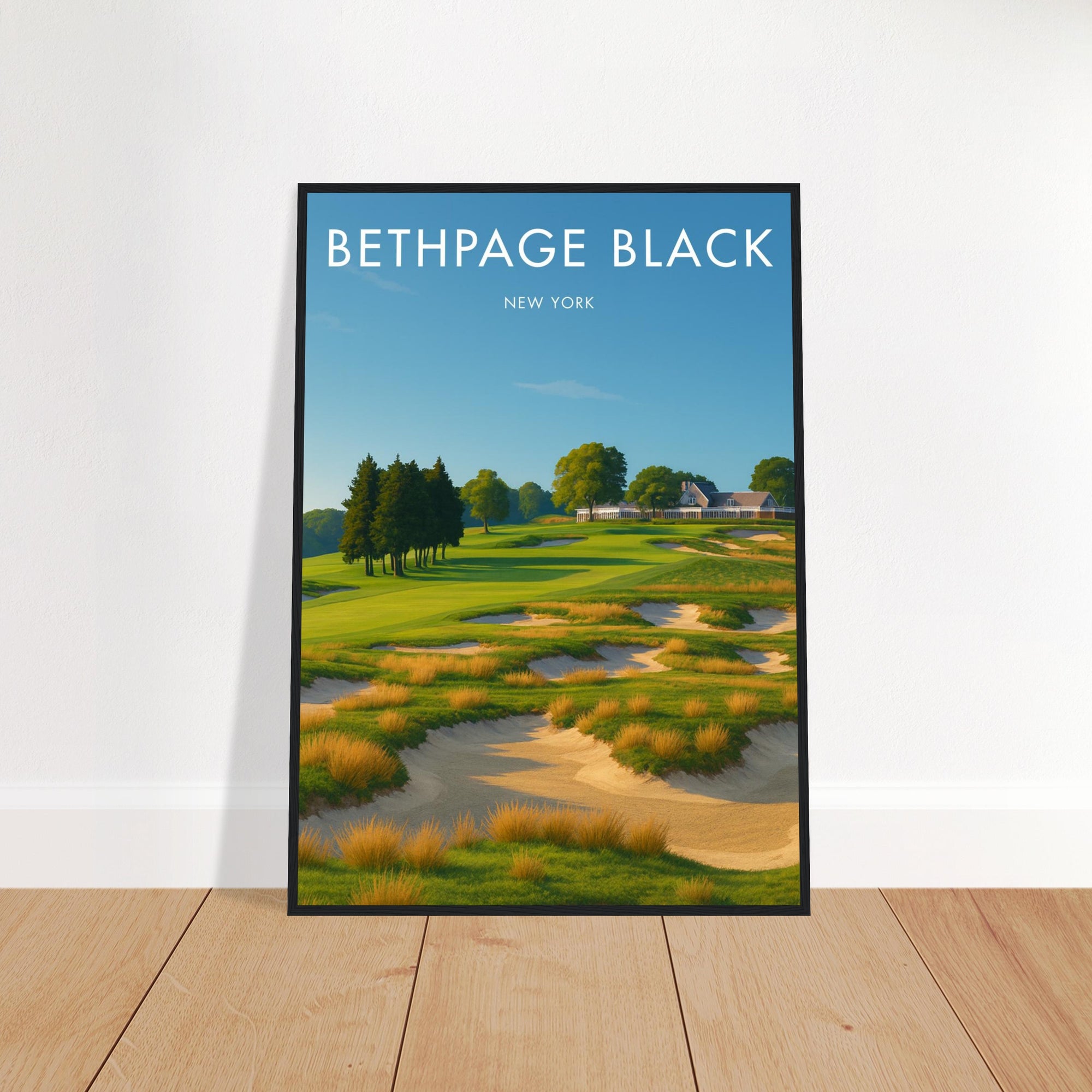 Bethpage Black Golf Course Wooden Frame Poster