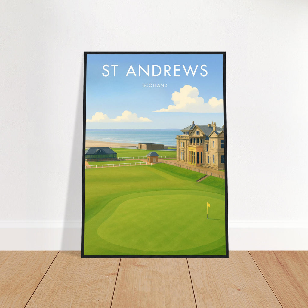 St Andrews Golf Course Wooden Frame Poster