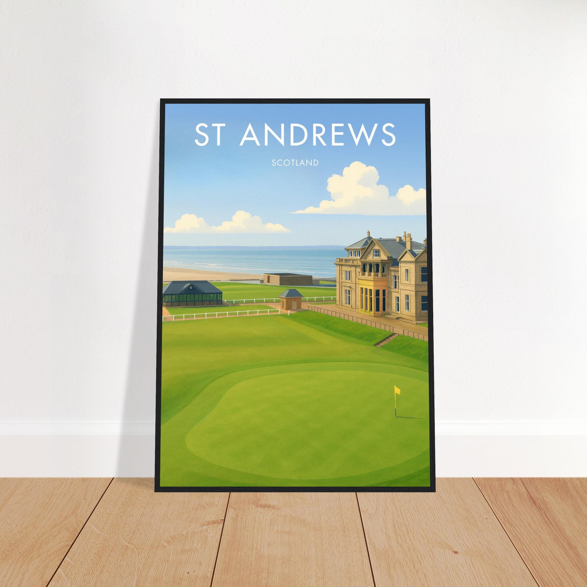 St Andrews Golf Course Wooden Frame Poster