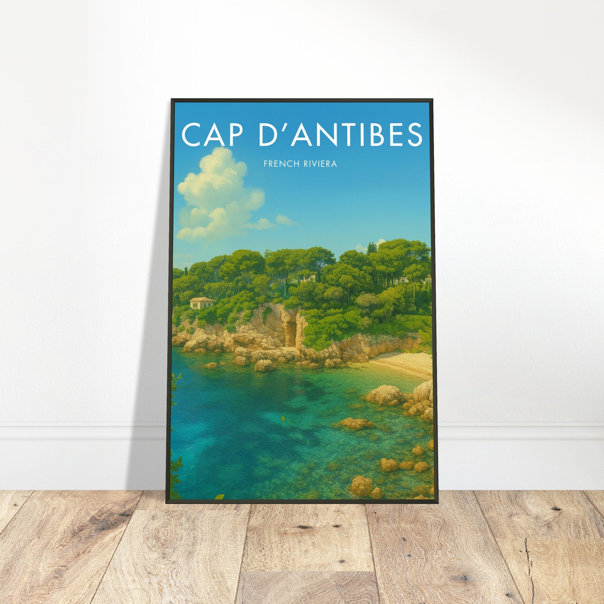 Cap D'Antibes Metal Frame Vintage Poster