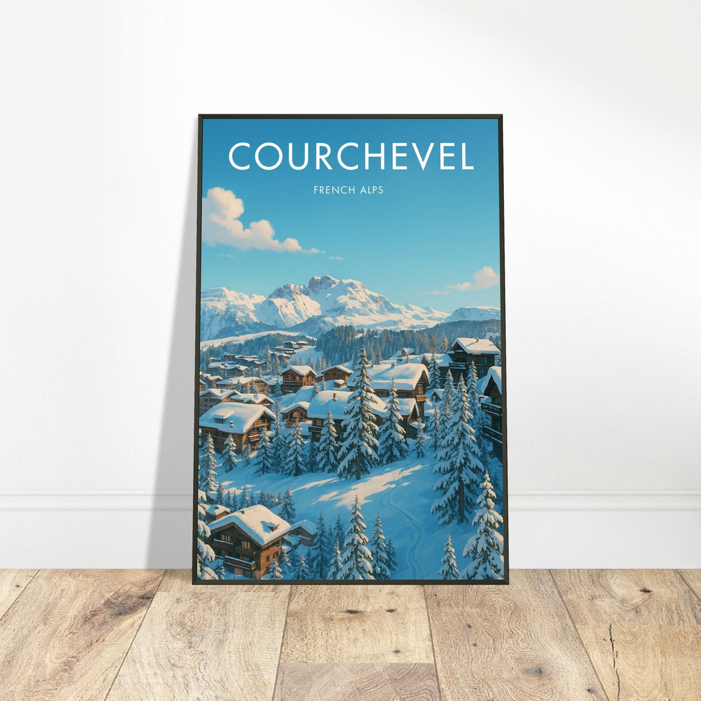 Courchevel Metal Frame Vintage Poster