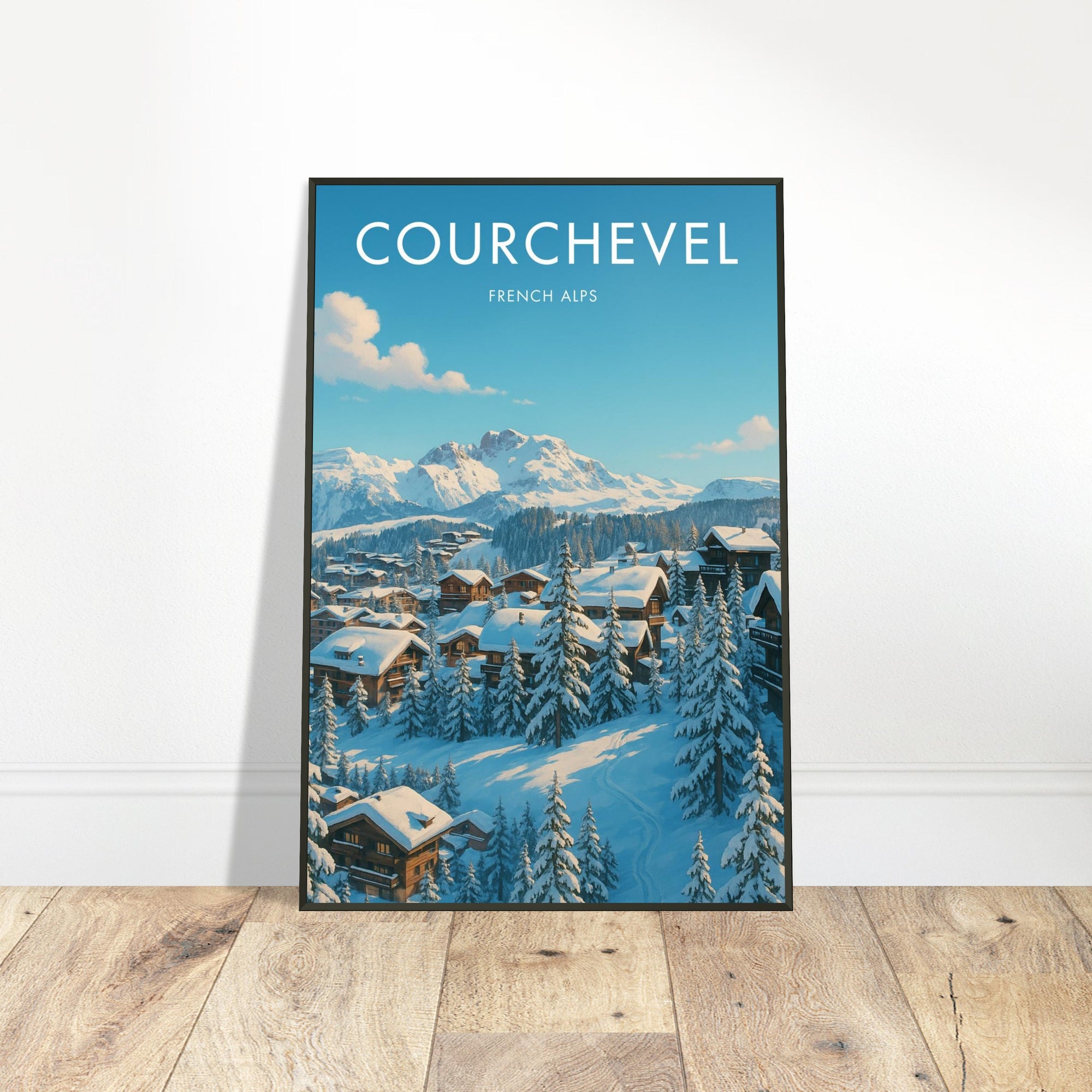 Courchevel Metal Frame Vintage Poster