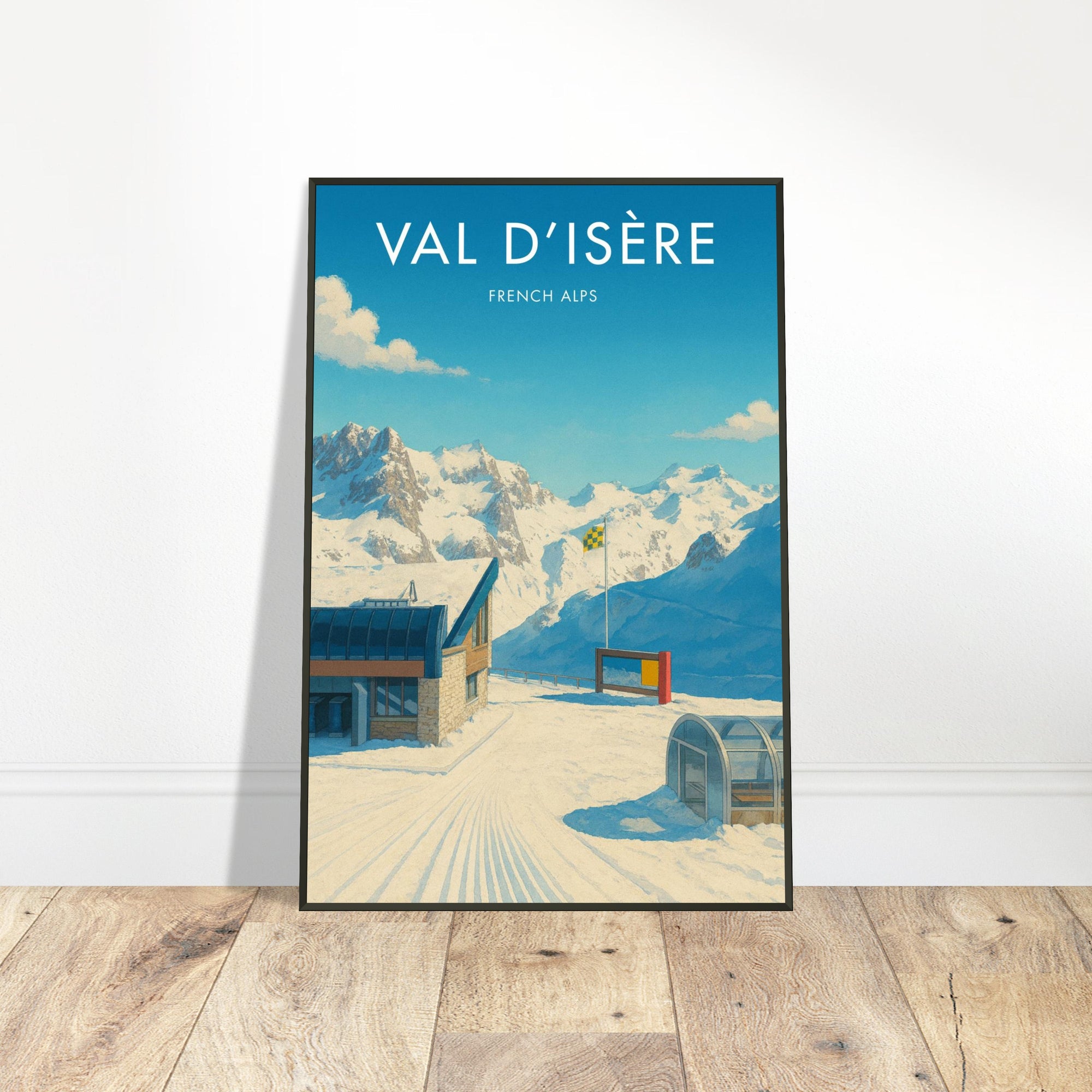Val d'Isère Metal Frame Vintage Poster