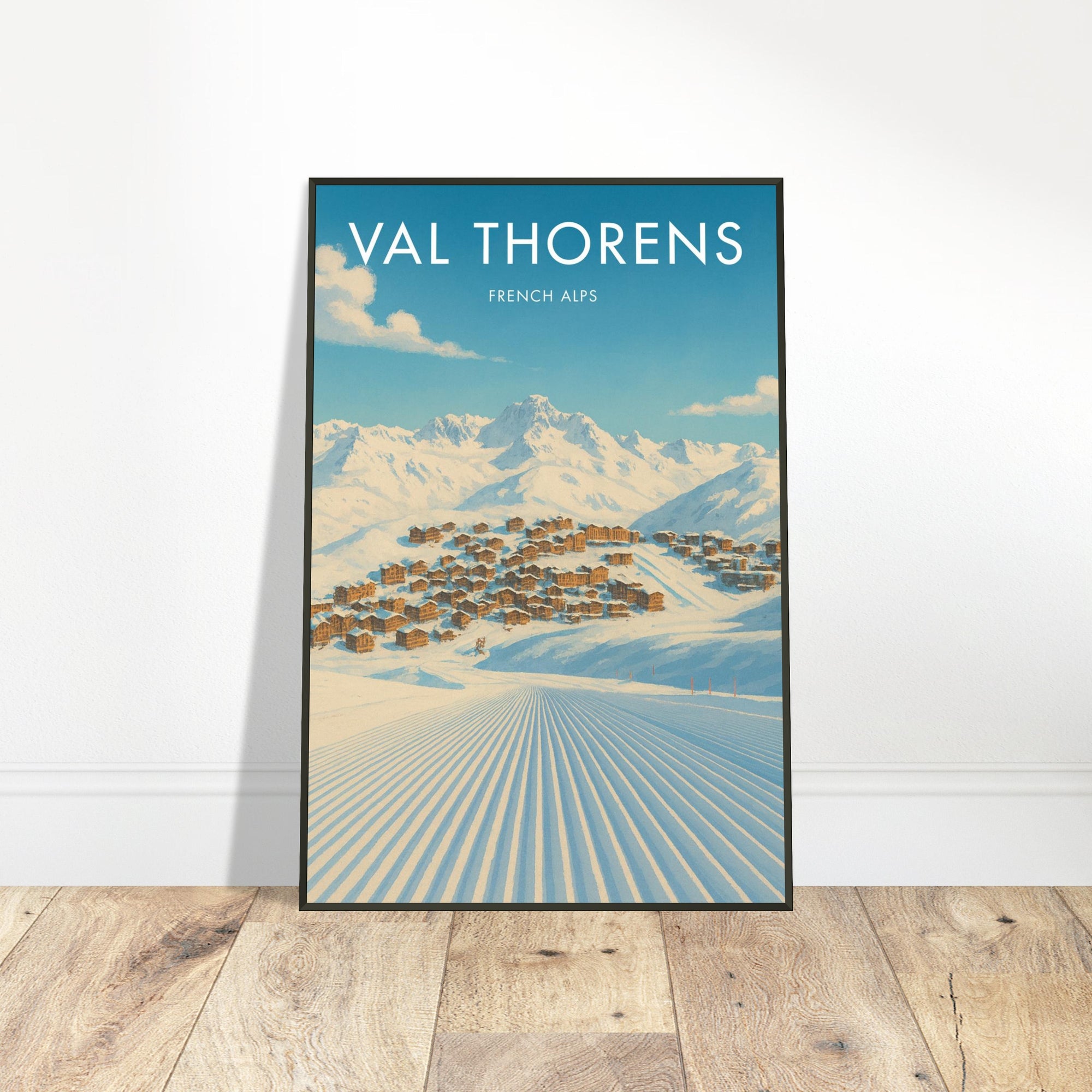 Val Thorens Metal Frame Vintage Poster