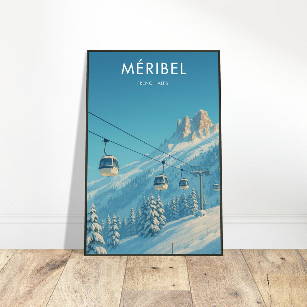 Mèribel Metal Frame Vintage Poster