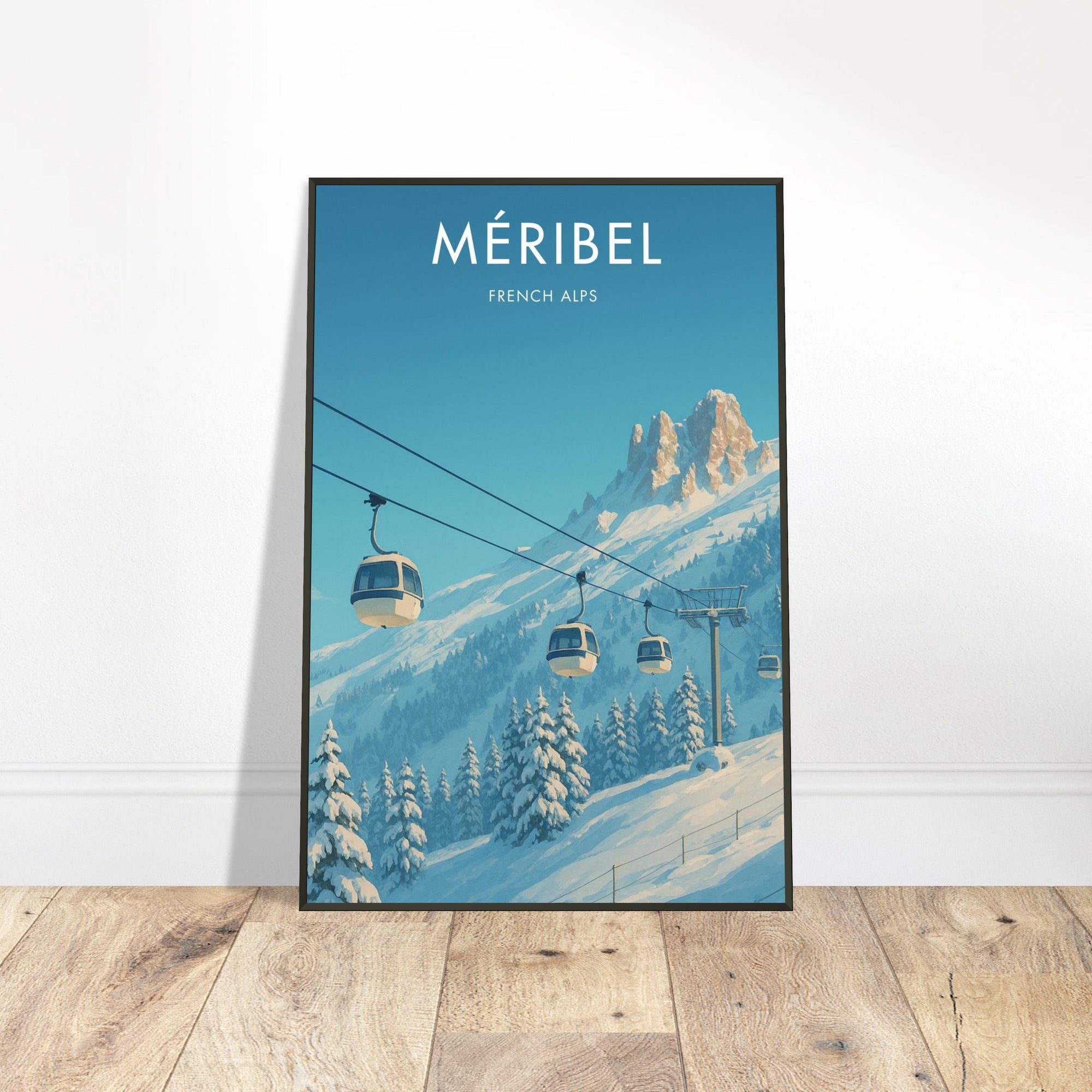 Mèribel Metal Frame Vintage Poster