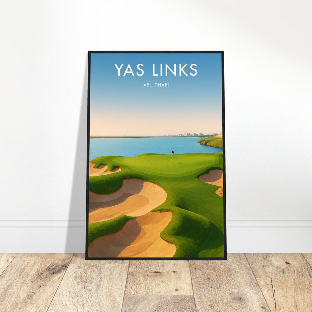 Yas Links Golf Course Metal Frame Poster