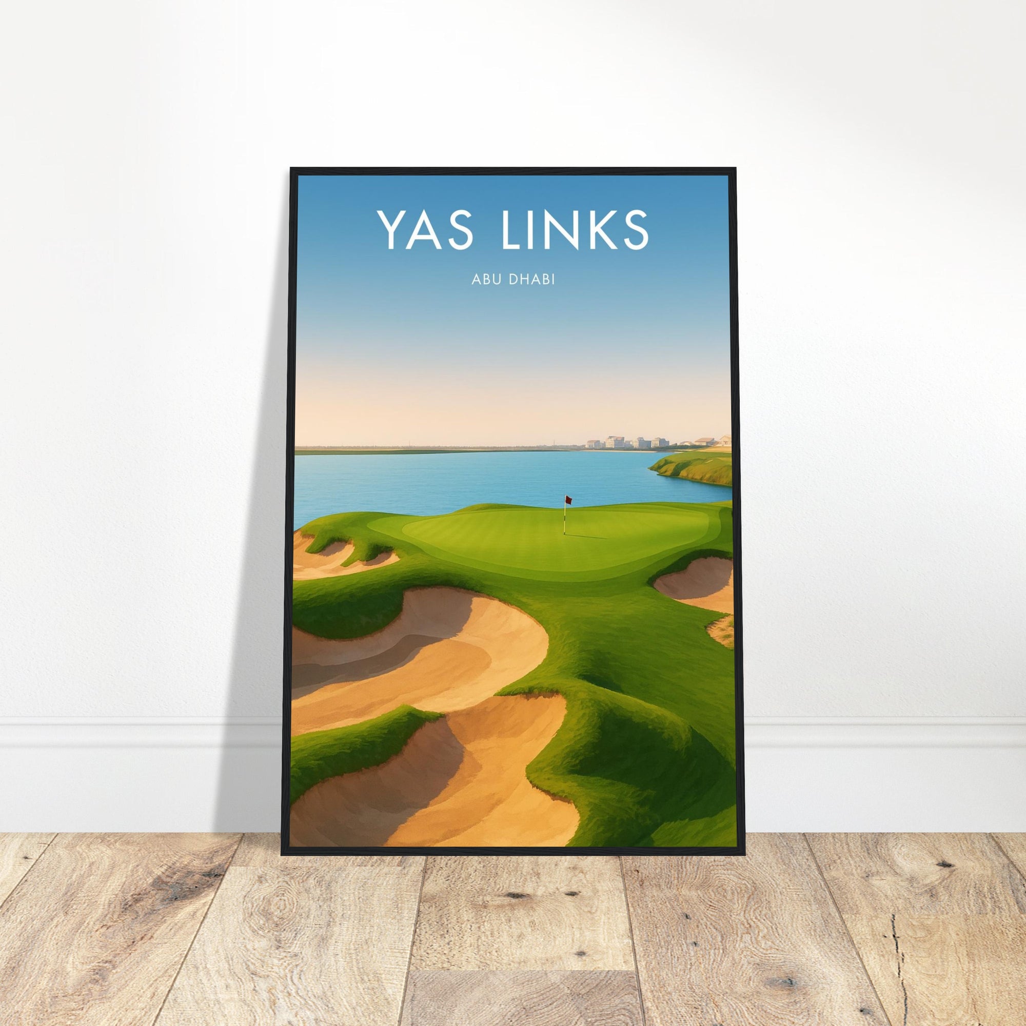 Yas Links Golf Course Metal Frame Poster