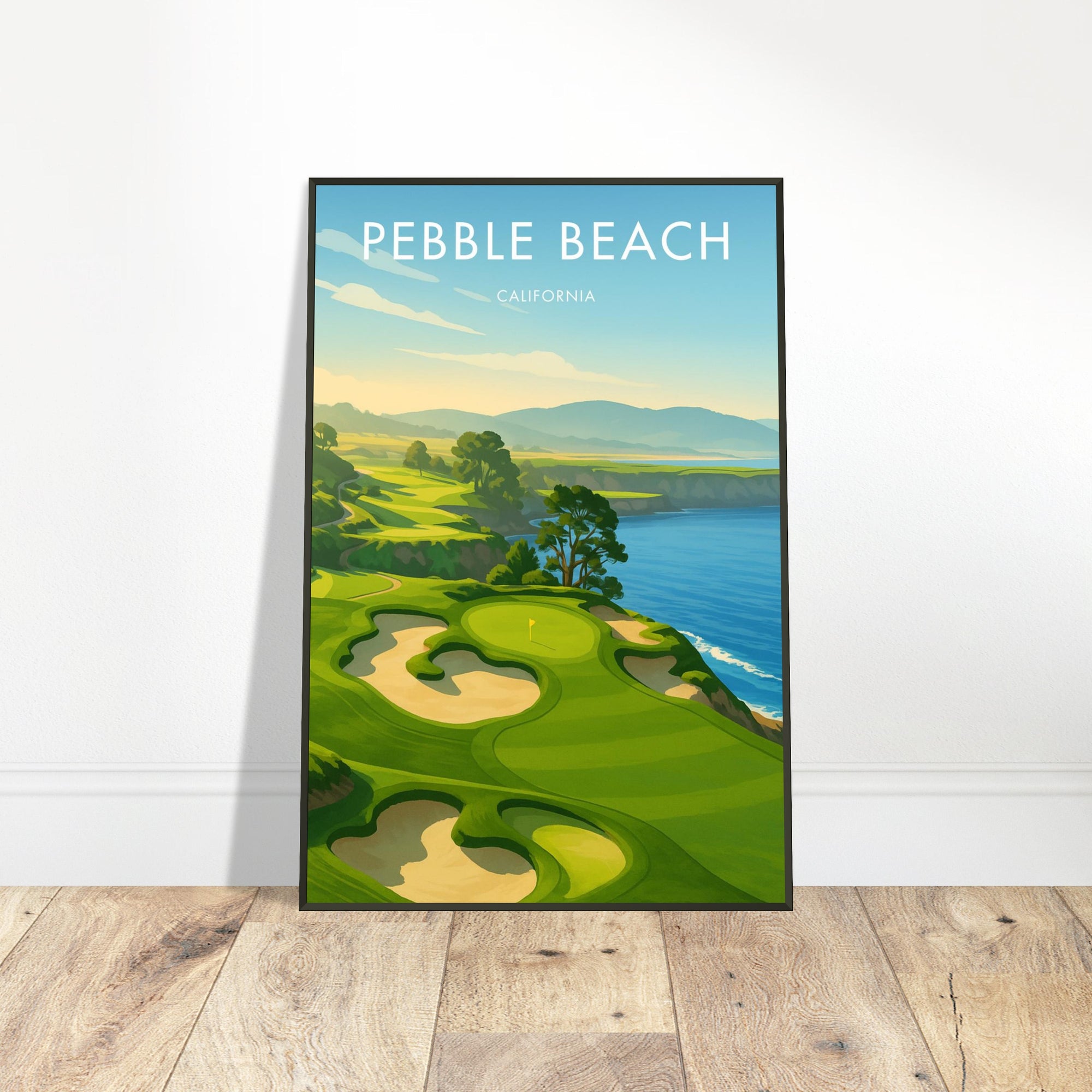 Pebble Beach Golf Course Metal Frame Poster