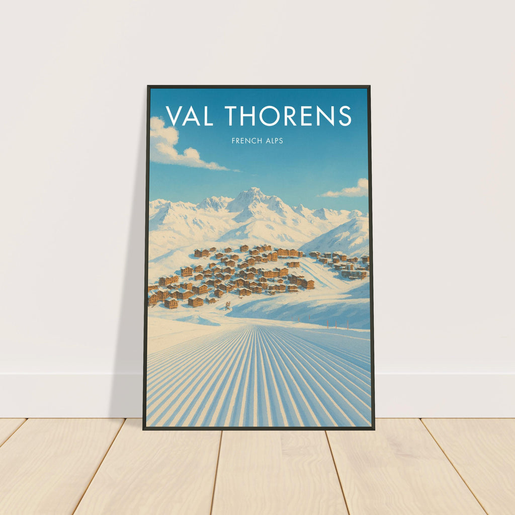 Val Thorens Metal Frame Vintage Poster