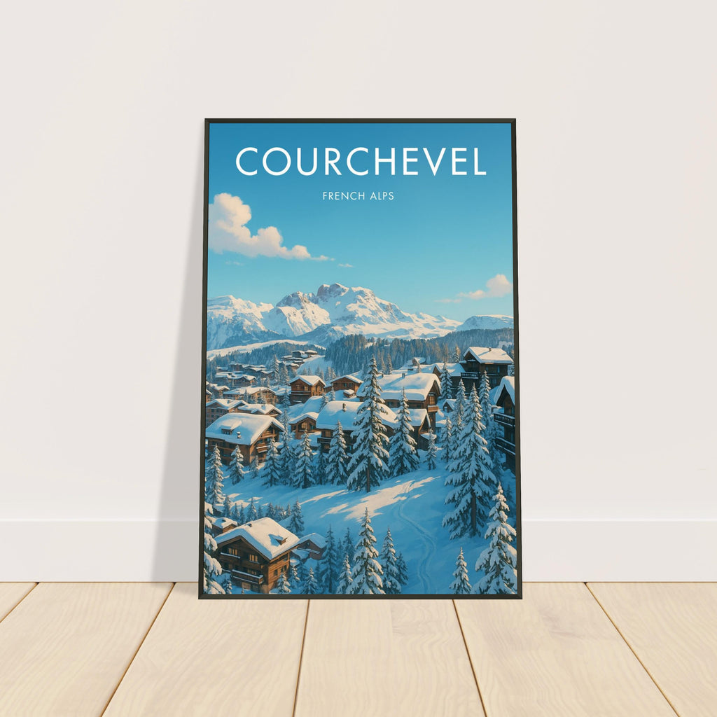 Courchevel Metal Frame Vintage Poster