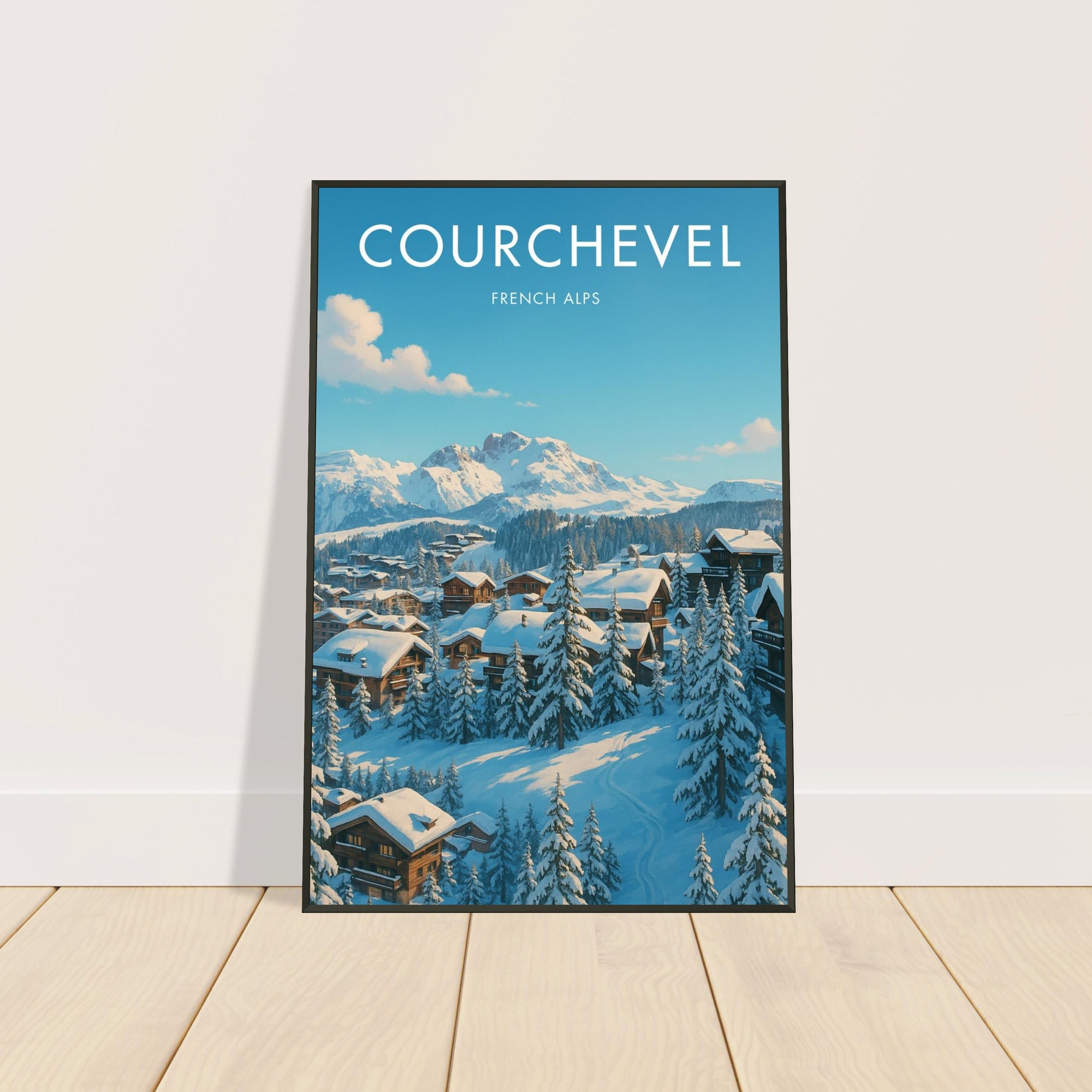 Courchevel Metal Frame Vintage Poster