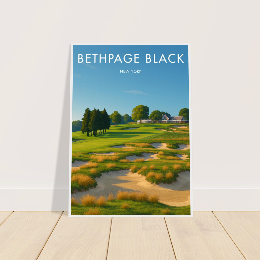 Bethpage Black Golf Course Wooden Frame Poster