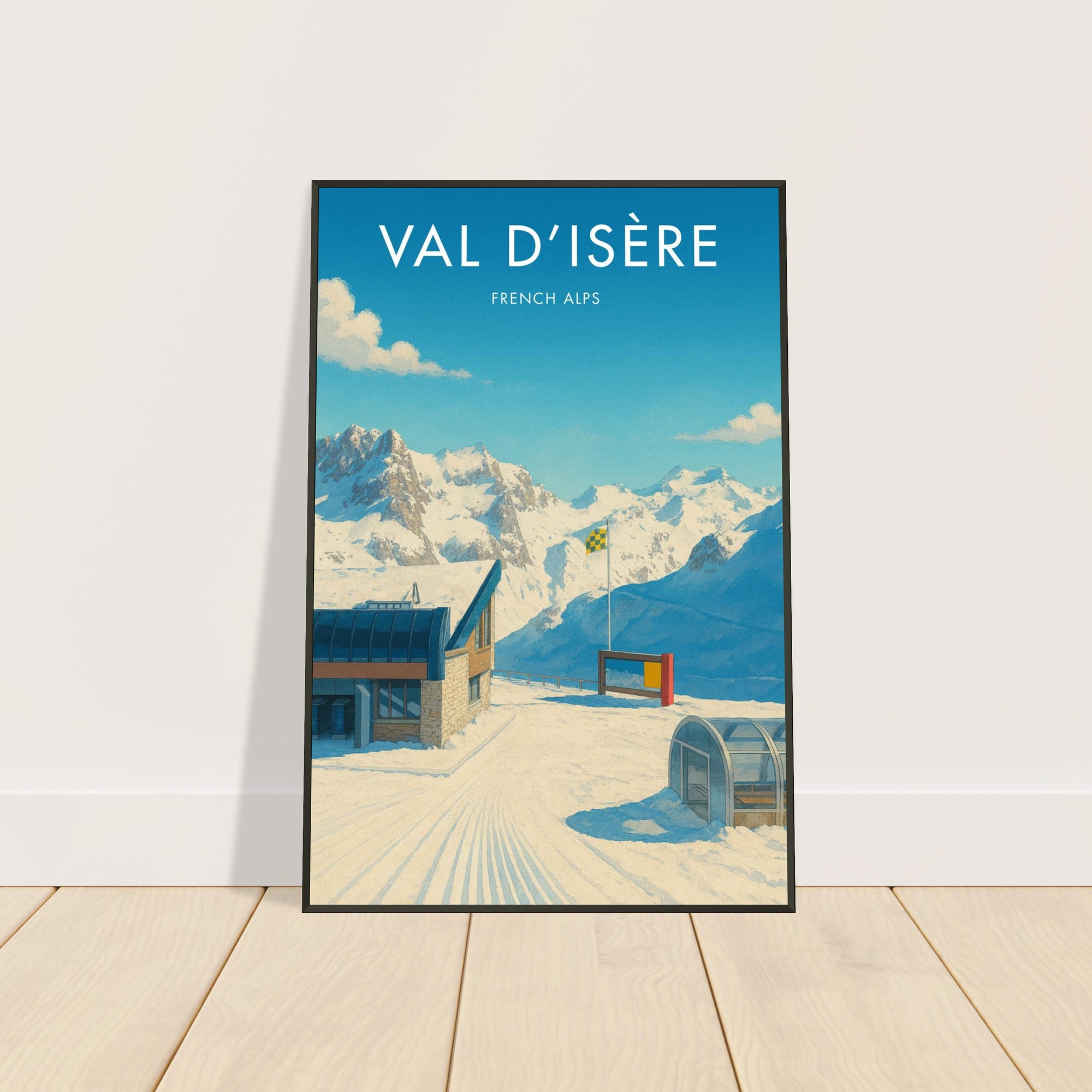 Val d'Isère Metal Frame Vintage Poster