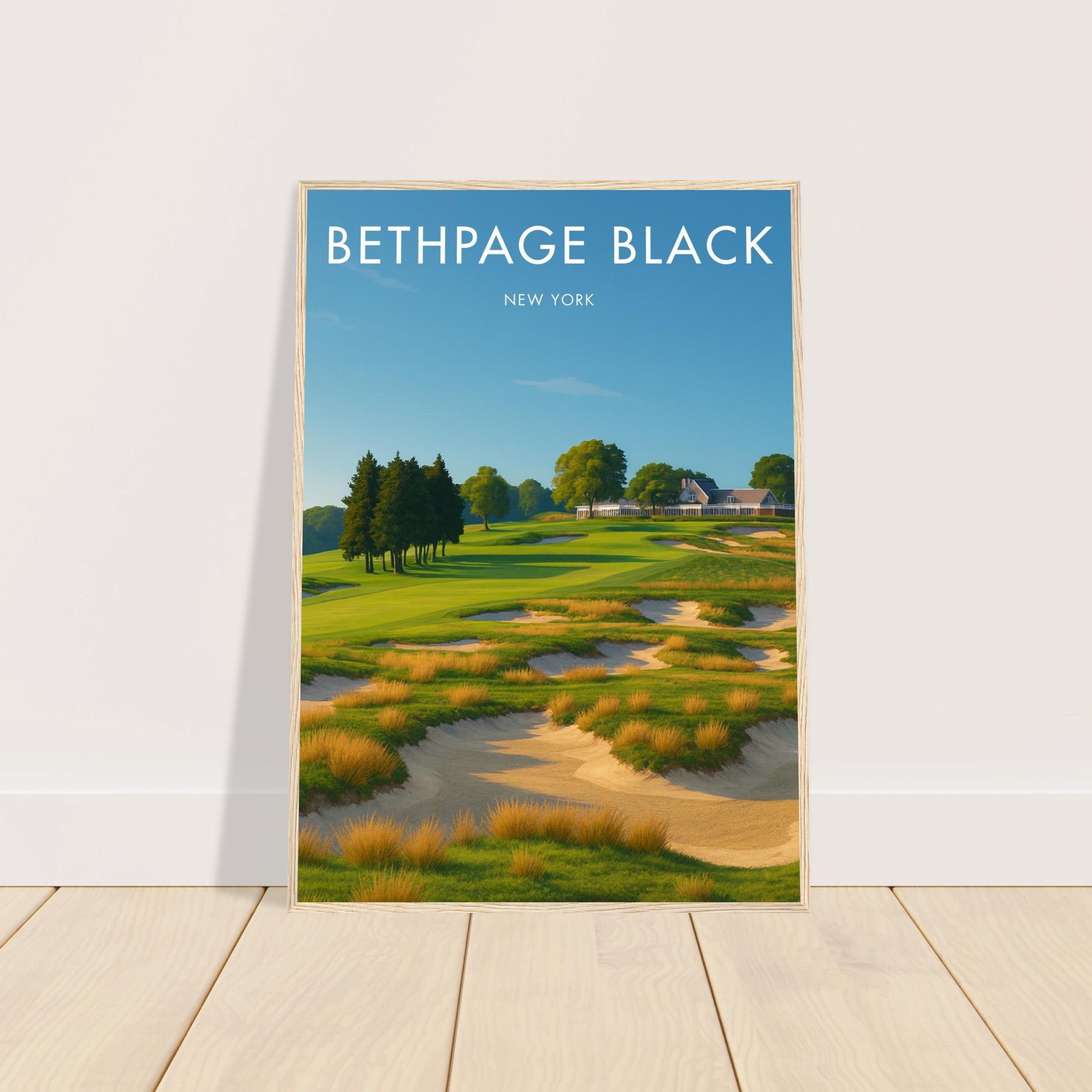 Bethpage Black Golf Course Wooden Frame Poster