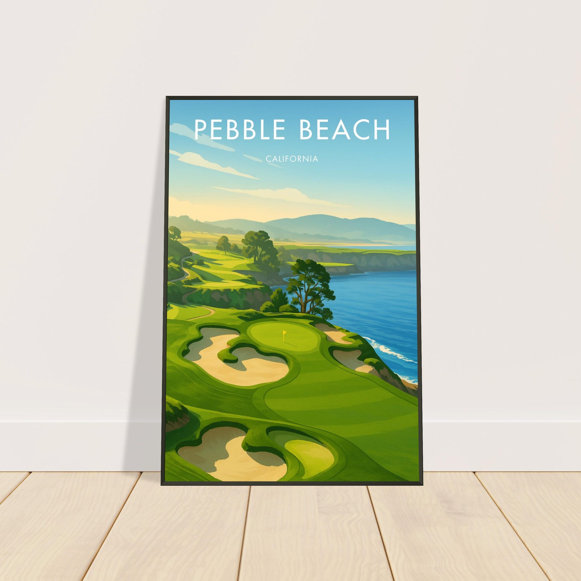 Pebble Beach Golf Course Metal Frame Poster