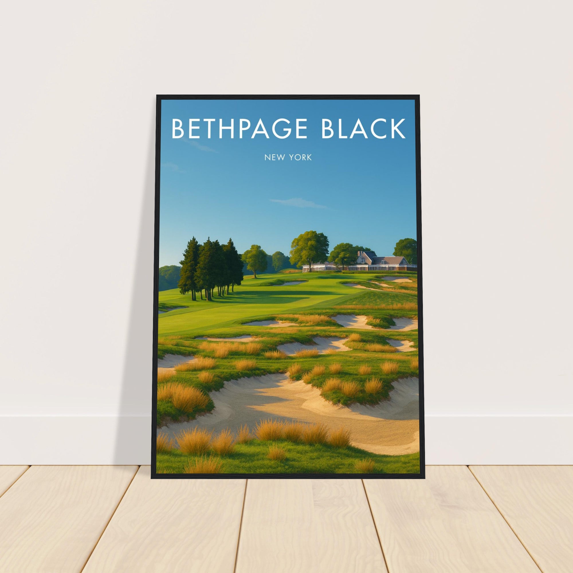 Bethpage Black Golf Course Wooden Frame Poster
