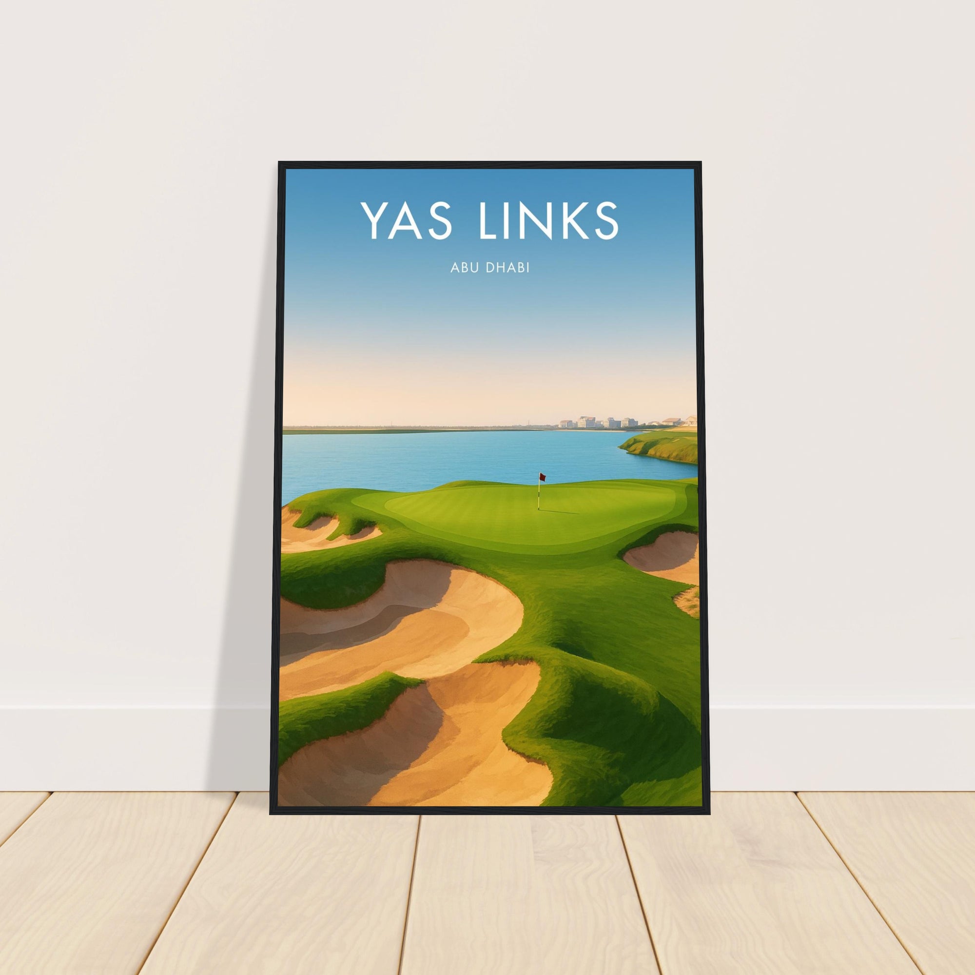 Yas Links Golf Course Metal Frame Poster
