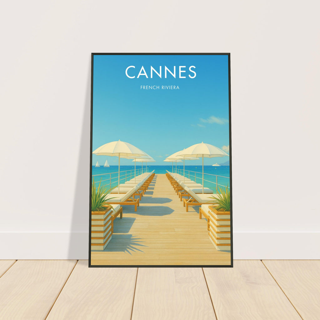 Cannes Metal Frame Vintage Poster