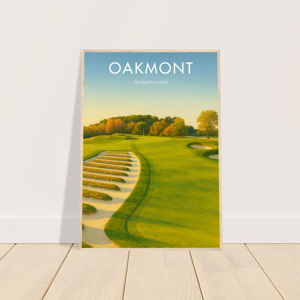 Oakmont Golf Course Wooden Frame Poster
