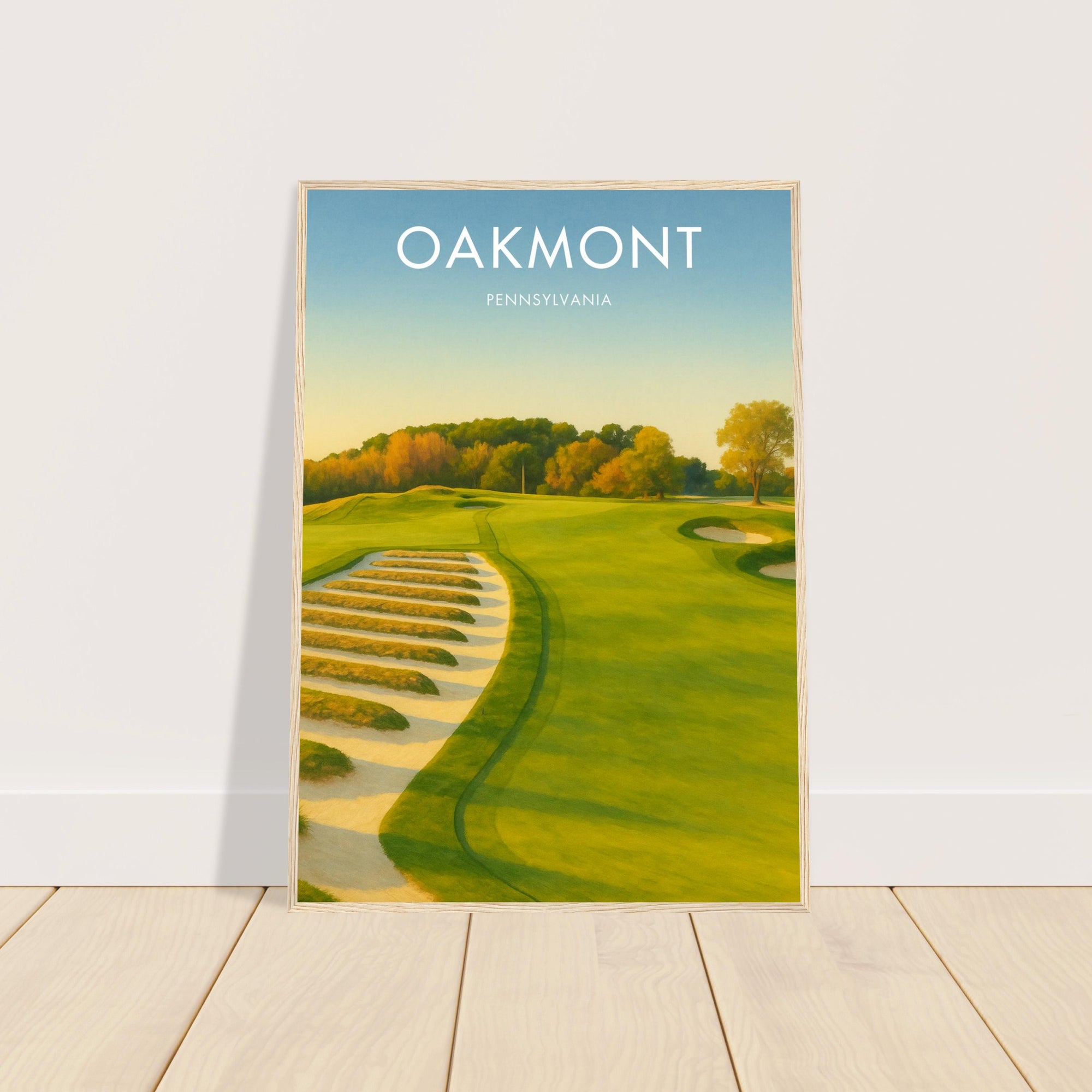 Oakmont Golf Course Wooden Frame Poster