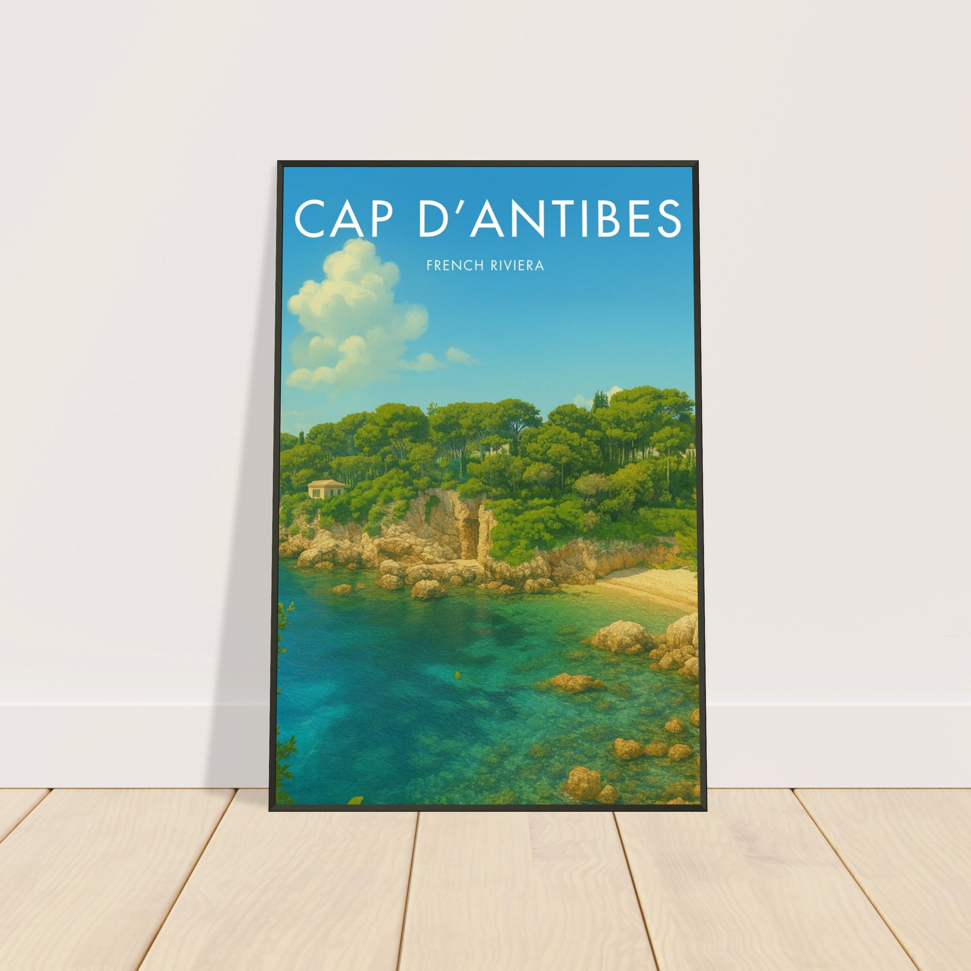Cap D'Antibes Metal Frame Vintage Poster