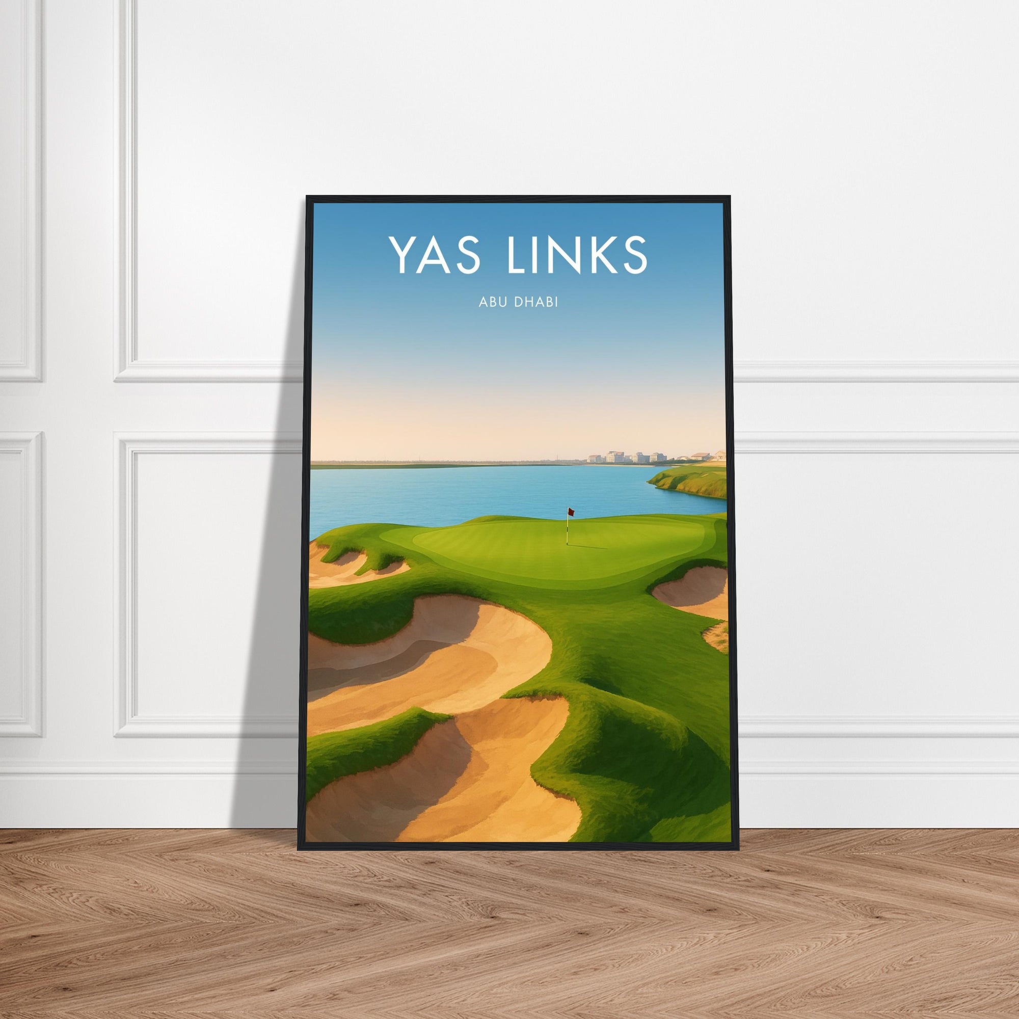 Yas Links Golf Course Metal Frame Poster