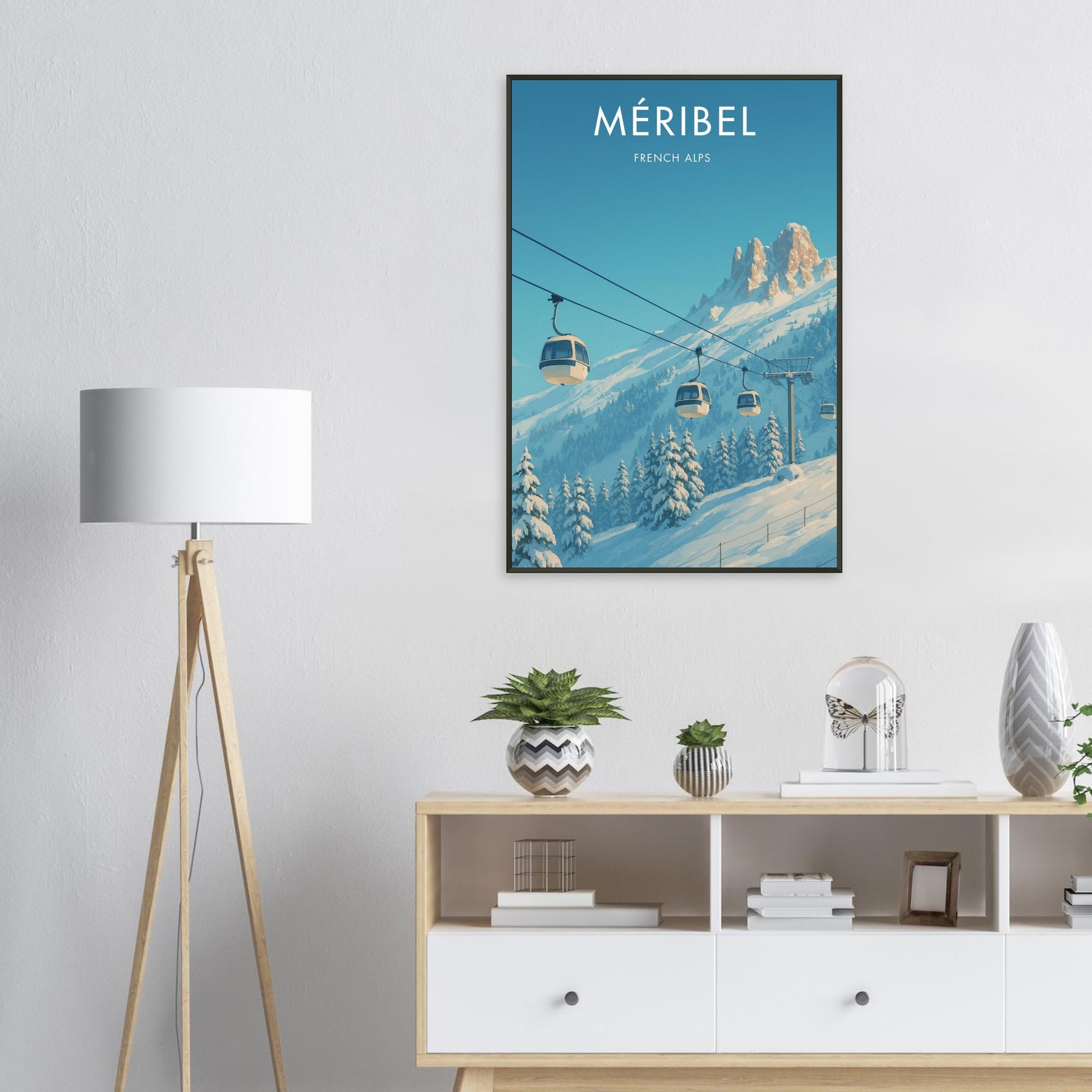 Mèribel Metal Frame Vintage Poster